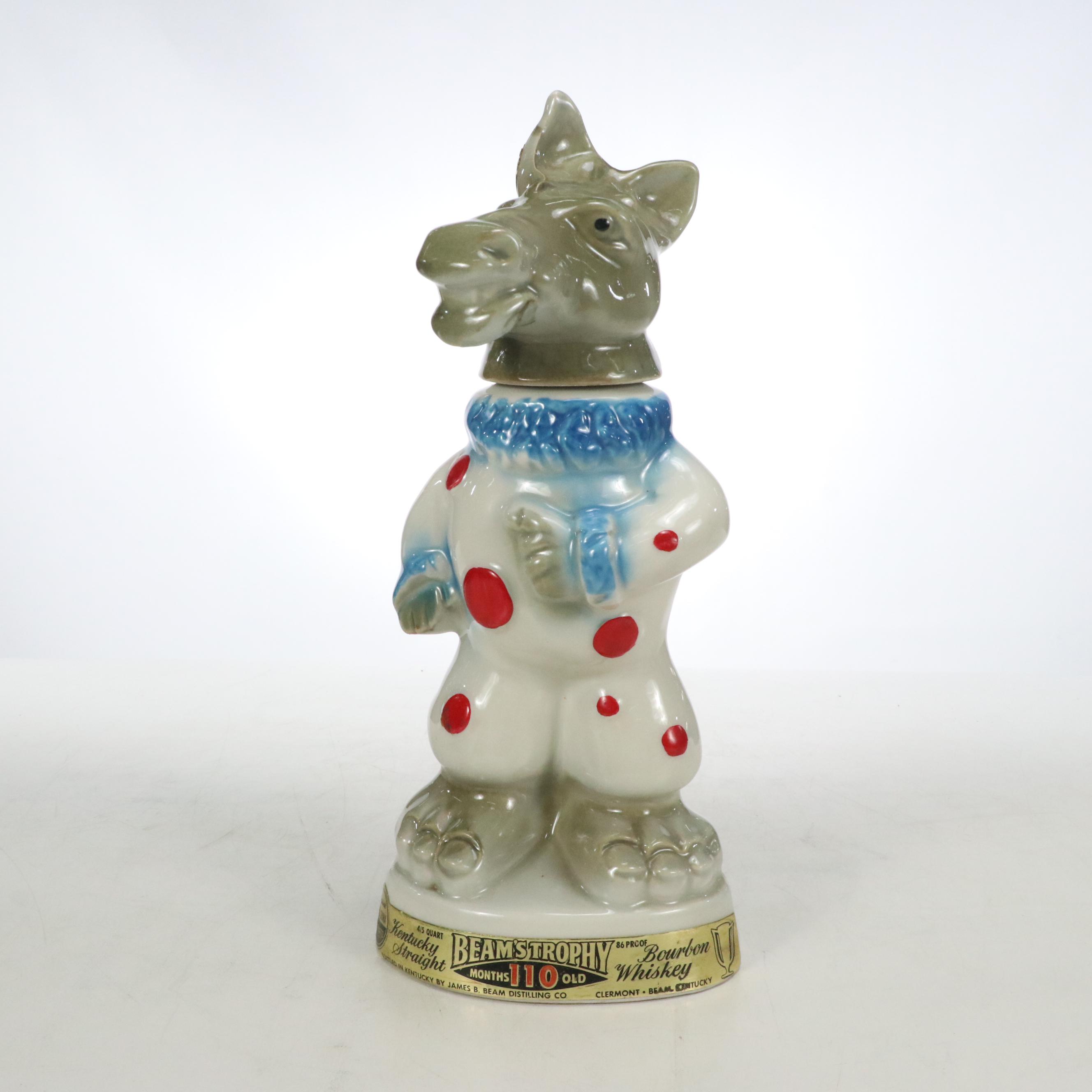 Jim Beam Kentucky Straight Bourbon Whiskey Ceramic Novelty Decanters