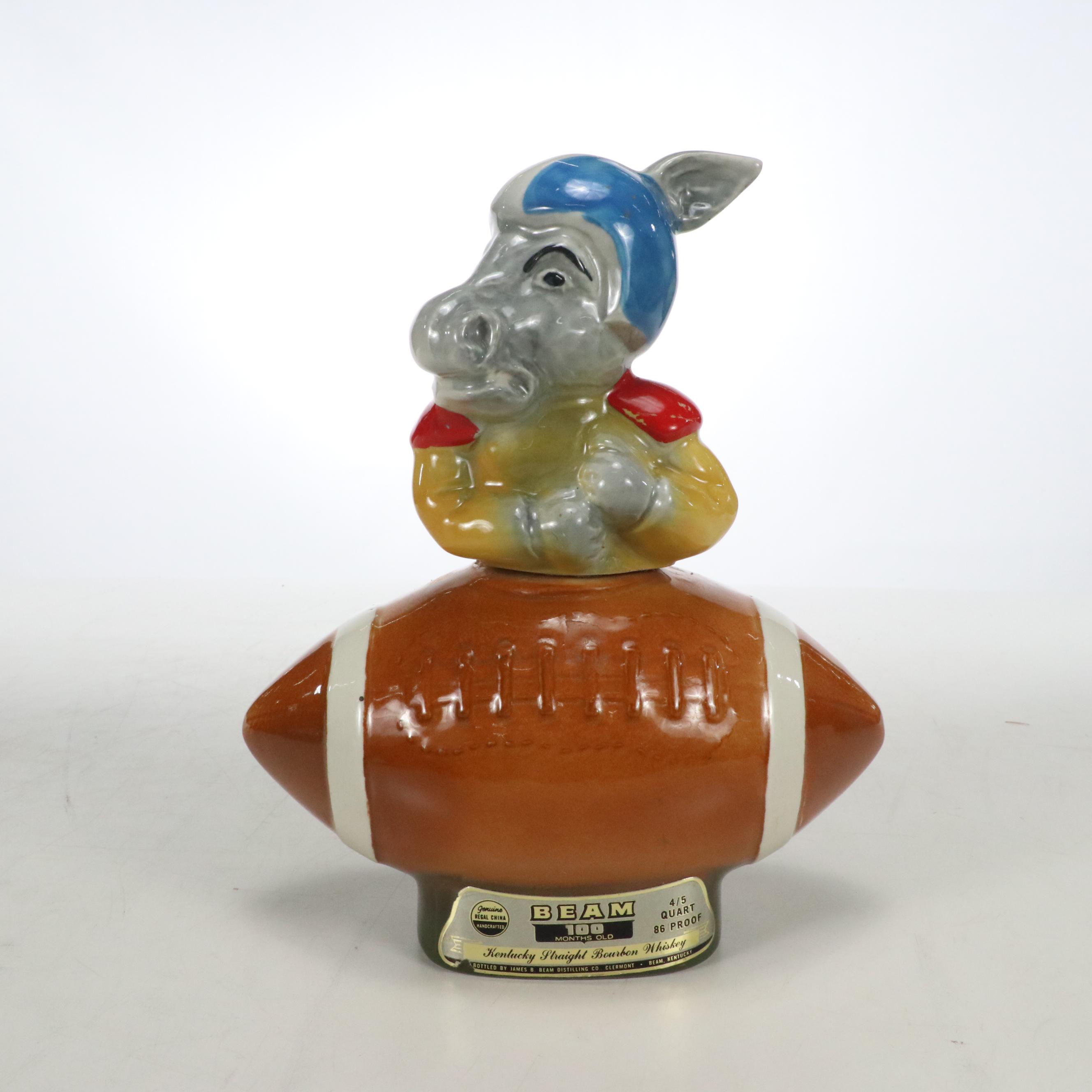 Jim Beam Kentucky Straight Bourbon Whiskey Ceramic Novelty Decanters