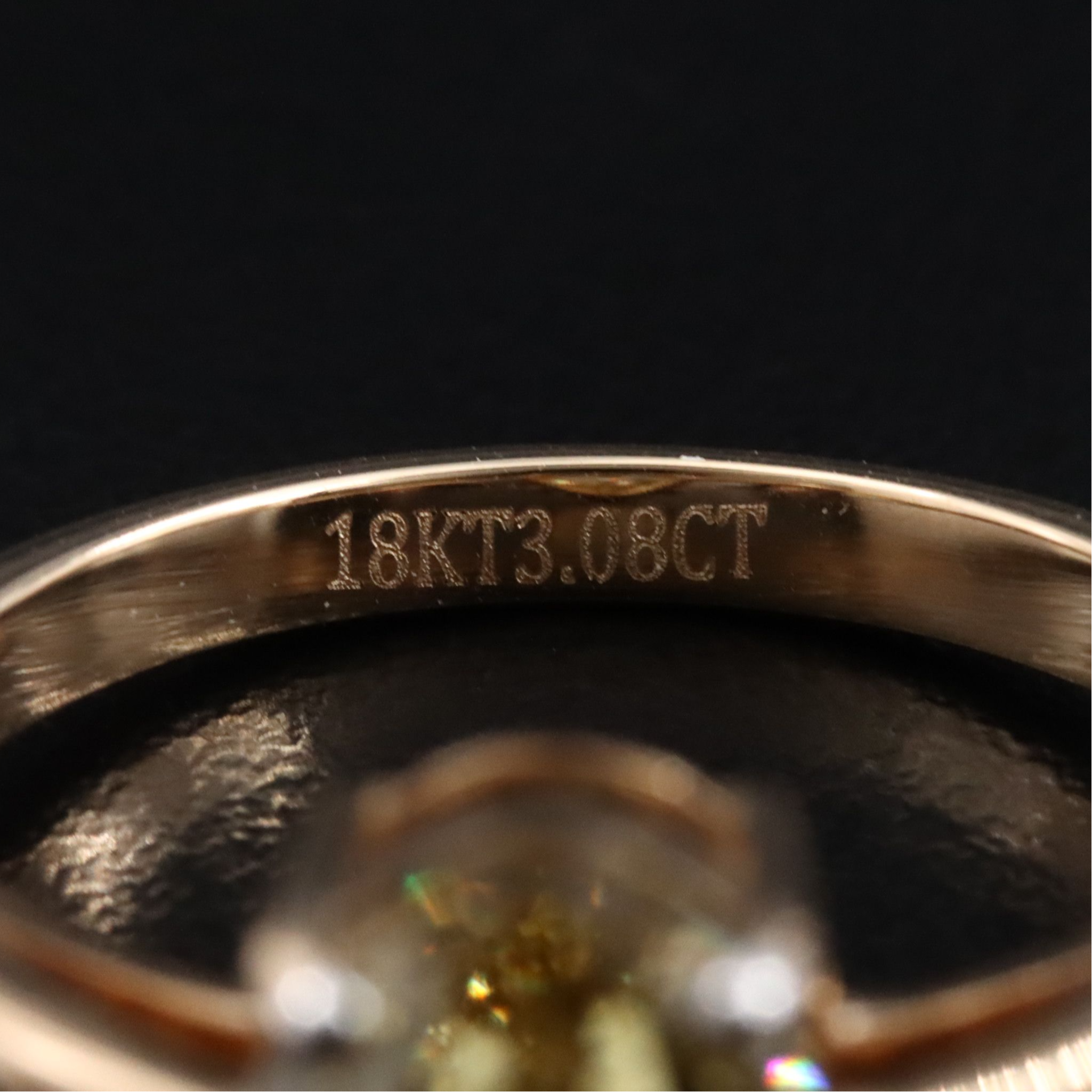 18K 3.08 CT Fancy Intense Yellow Lab Grown Diamond Ring with IGI Report