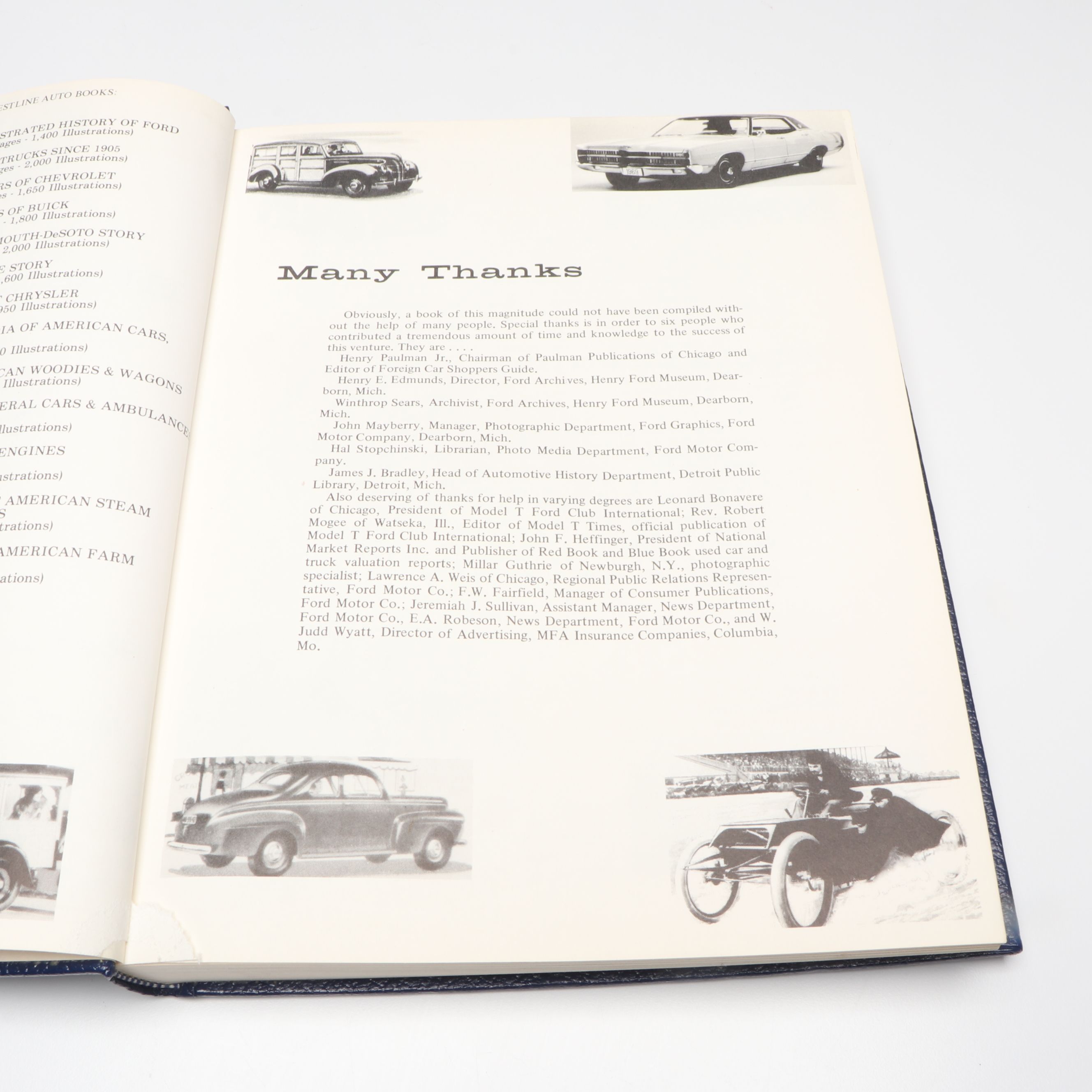 Signed "The Ford Shows" by Lorin Sorensen with Other Automobile Books