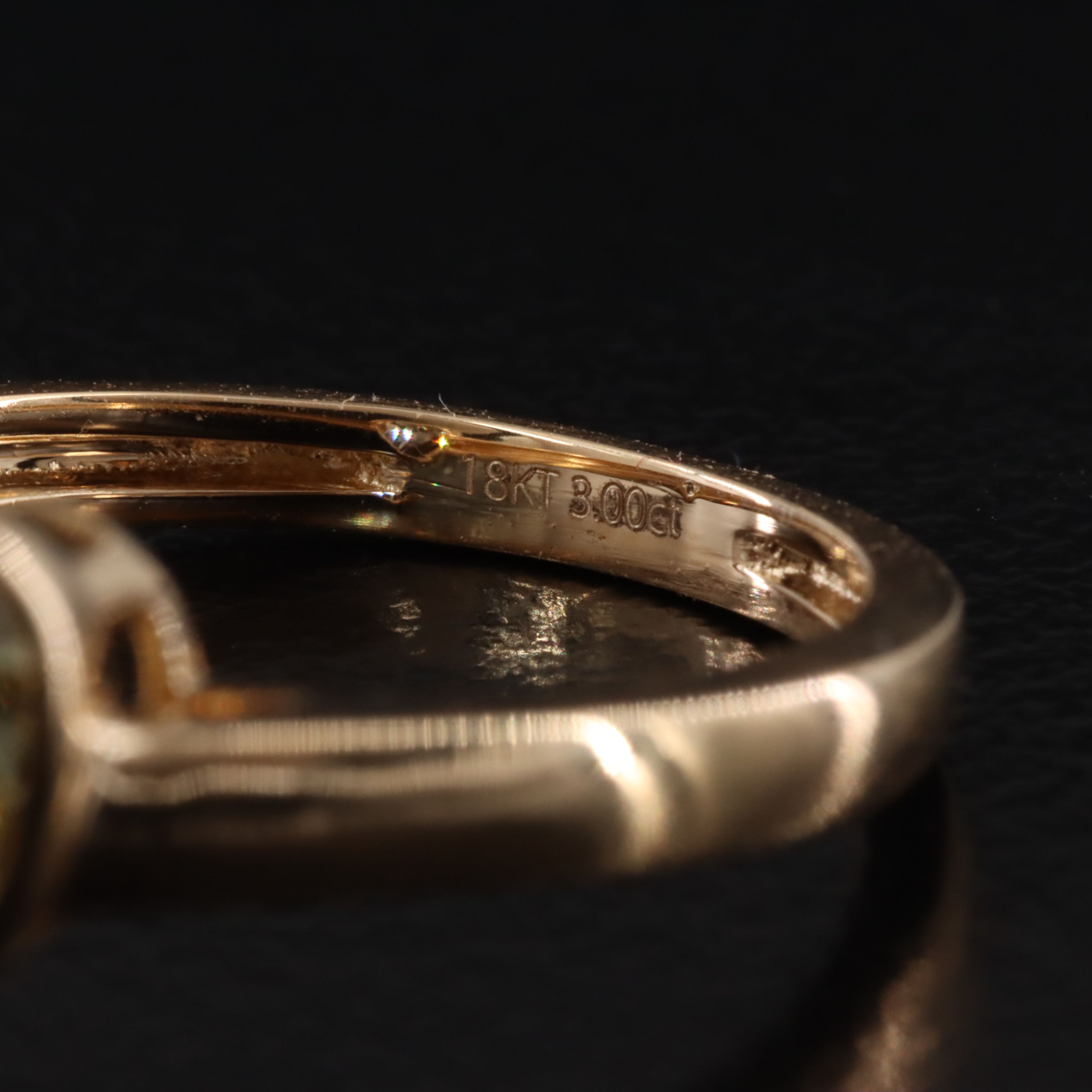 18K 3.00 CT Lab Grown Fancy Intense Yellow Diamond Solitaire Ring w/ IGI Report