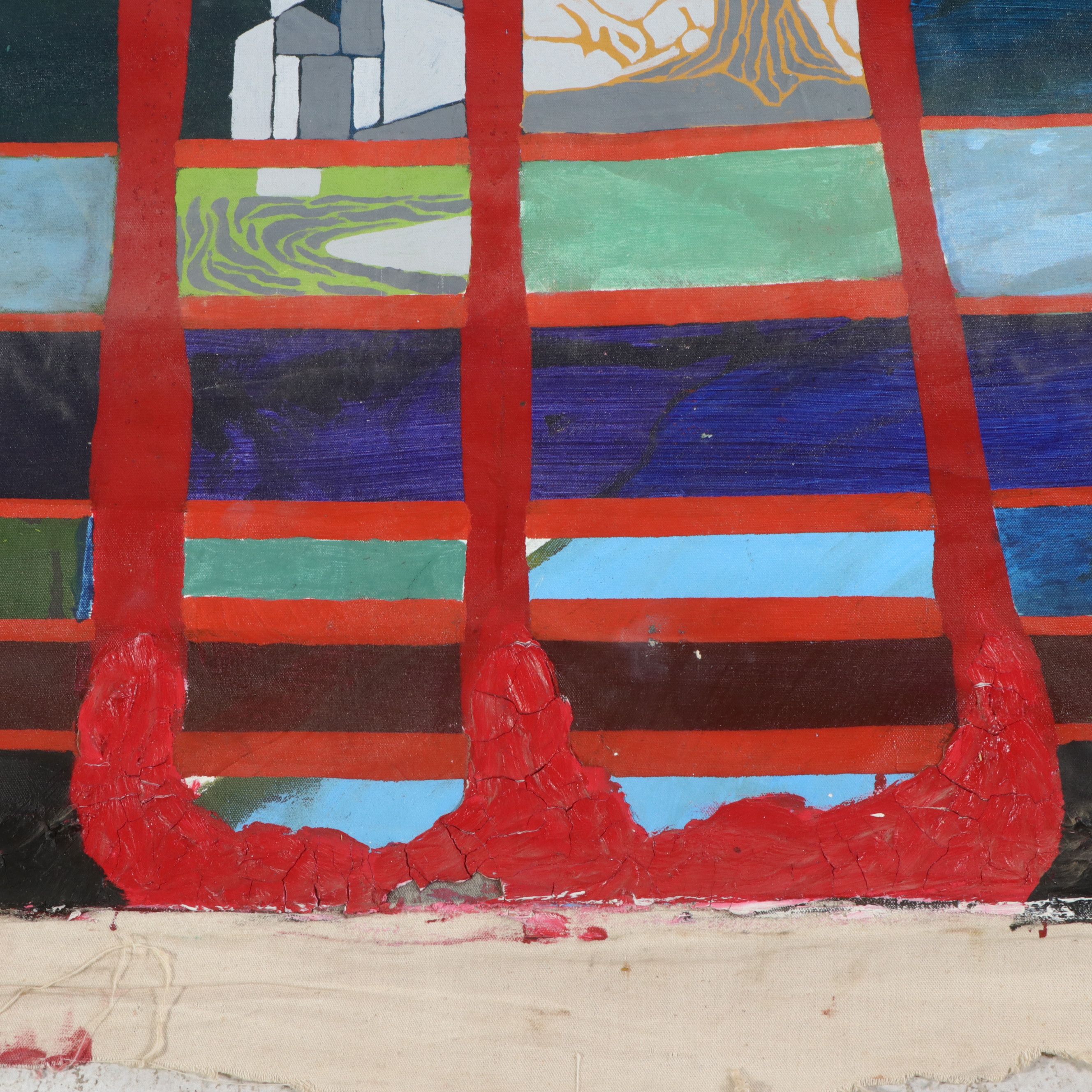 Howard Storm Monumental Acrylic Painting on Canvas