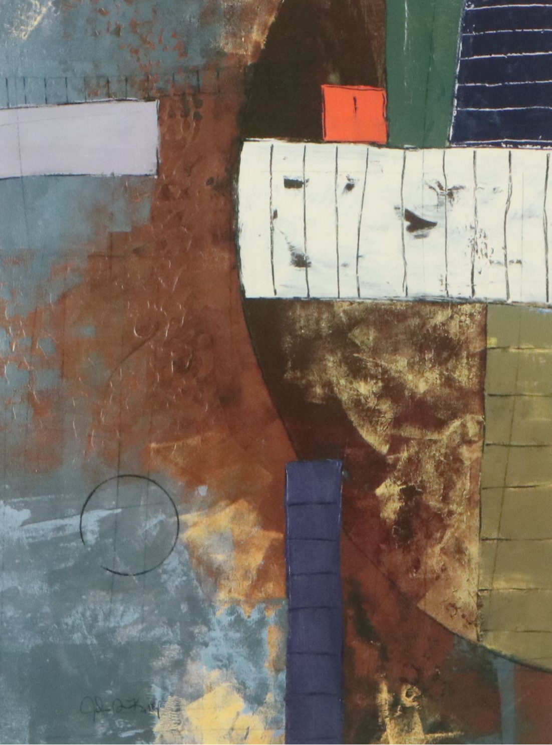 Abstract Offset Lithograph After John Kime "Medford Manor," 21st Century