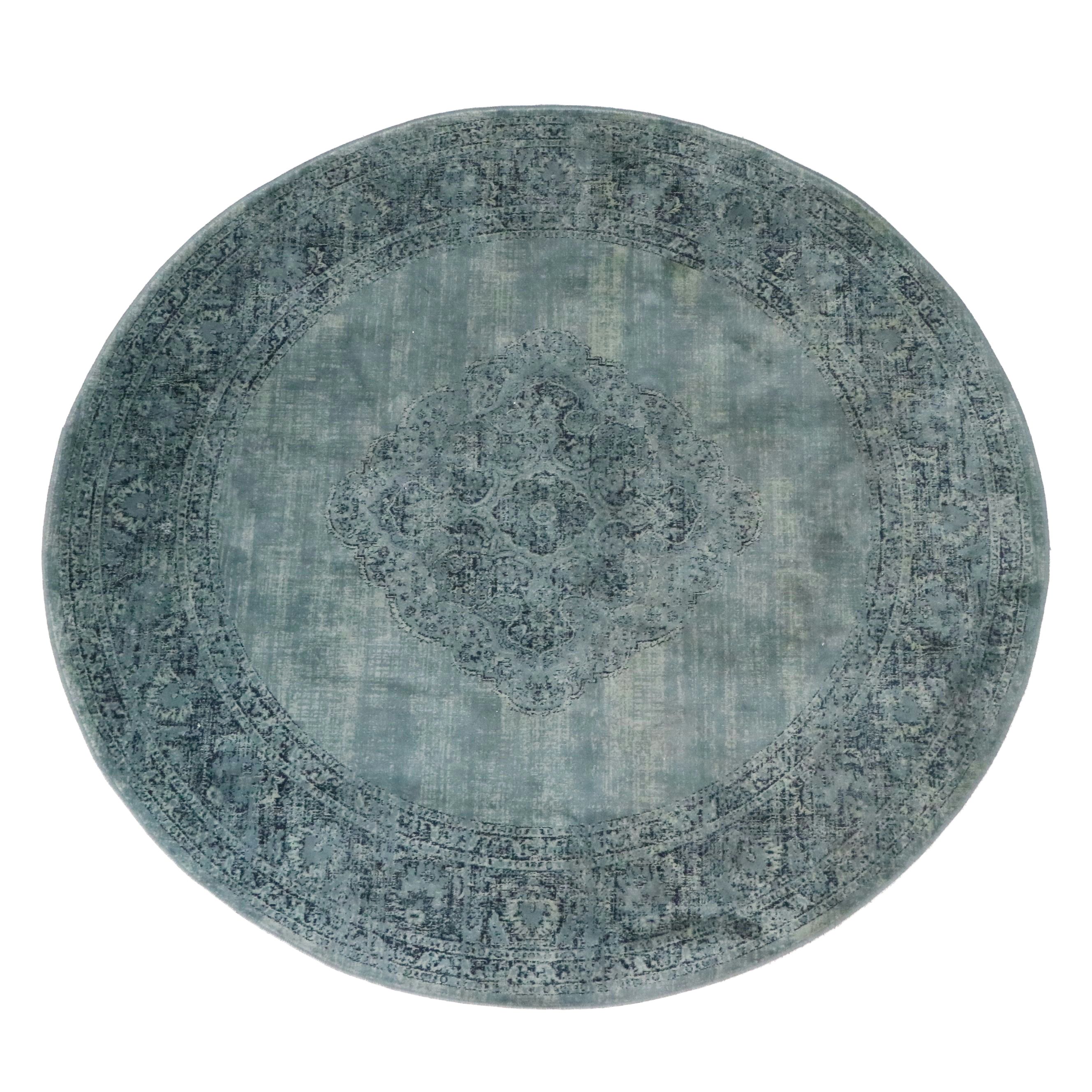 6' Round Machine Made Contemporary Area Rug