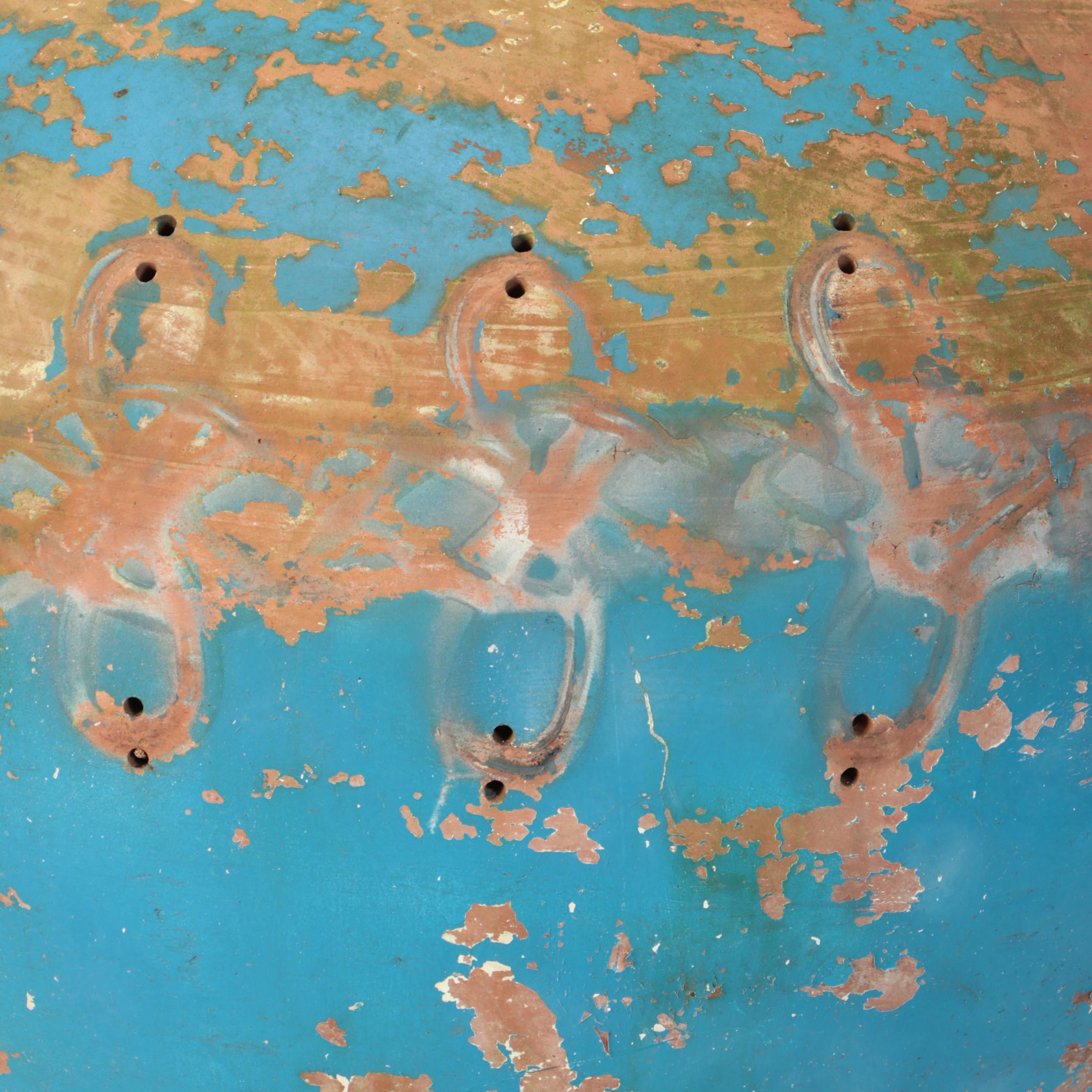 Asian Style Blue Glazed Terracotta Martaban Jar