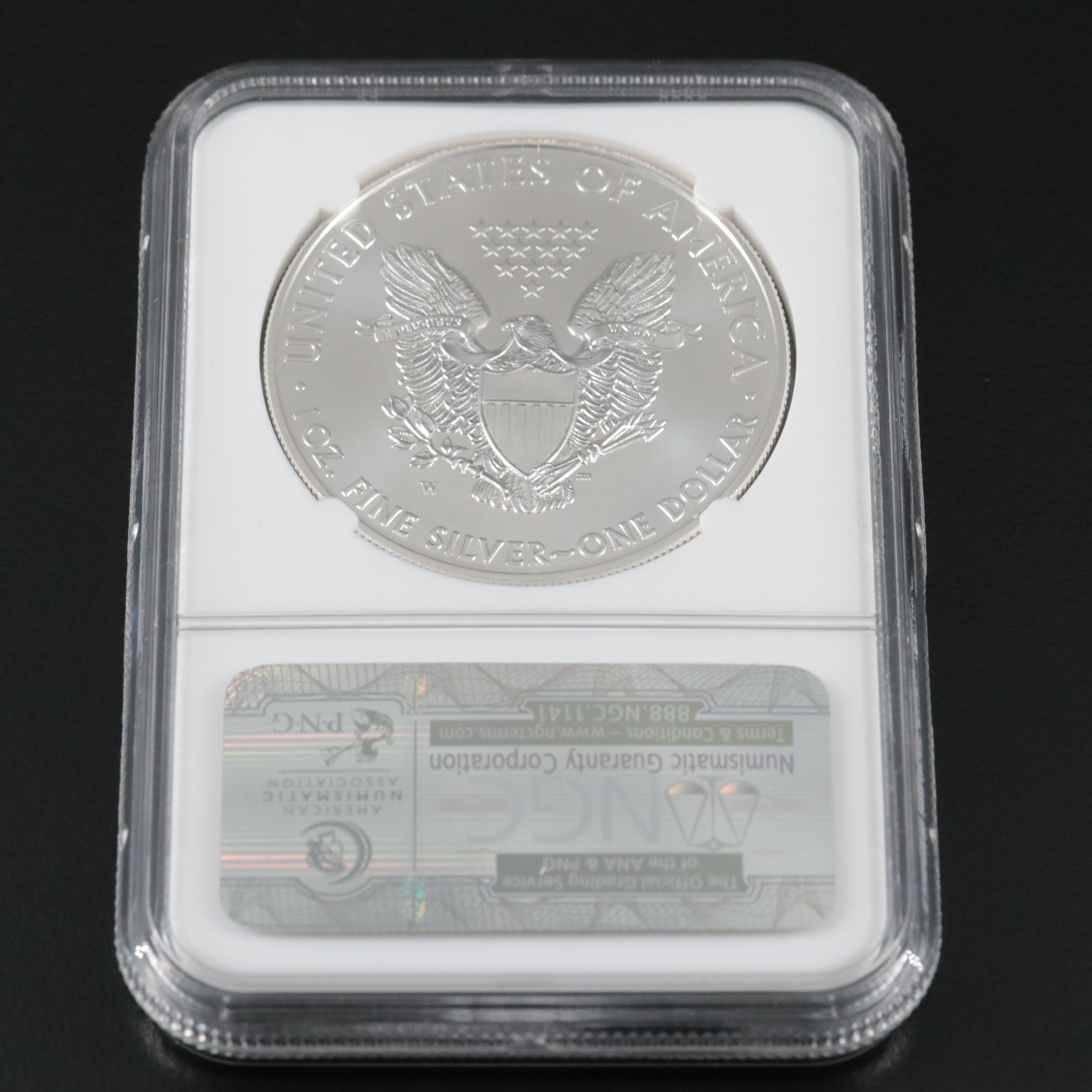NGC Graded MS70 2011-W 25th Anniversary $1 American Silver Eagle