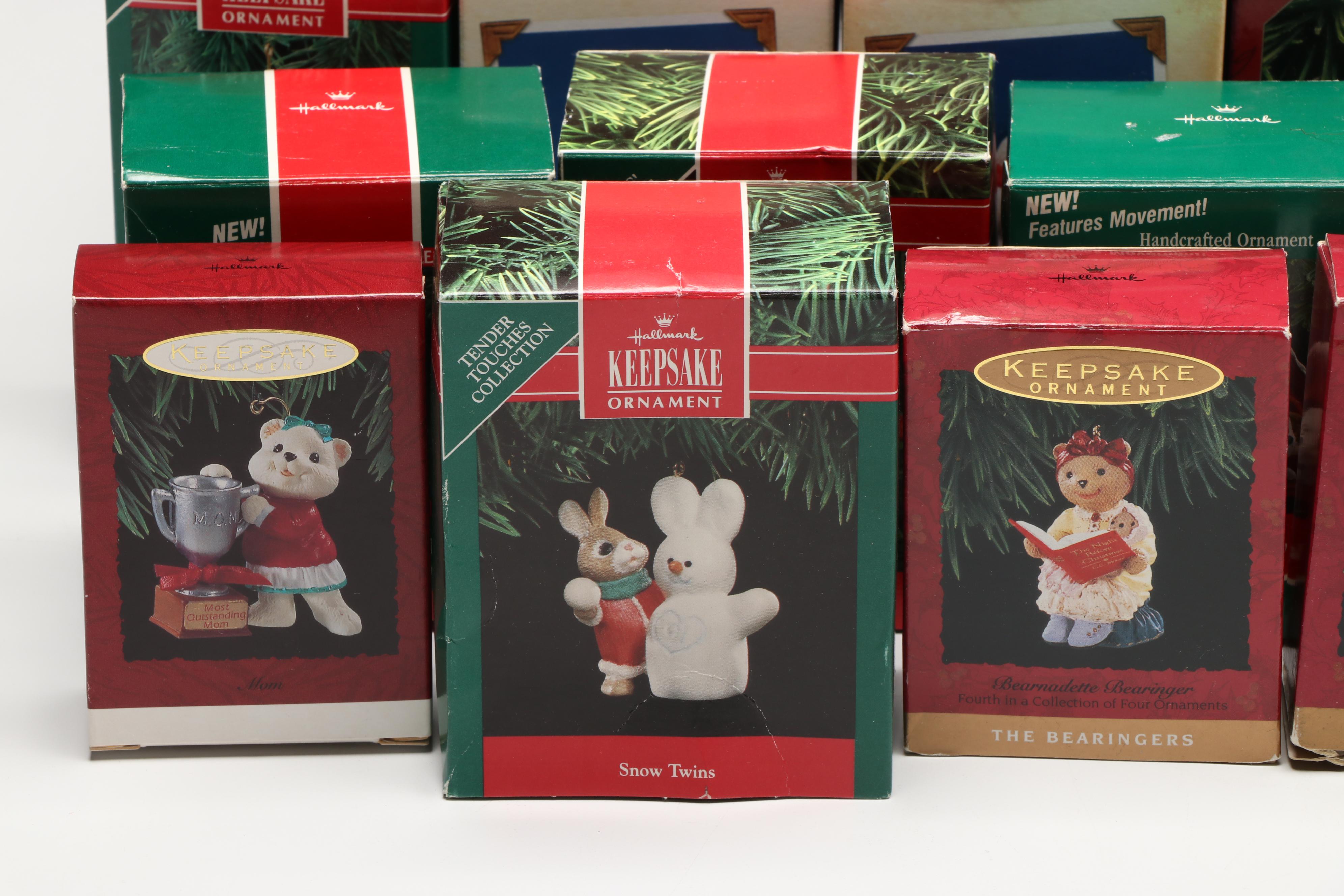 Hallmark Keepsake "Christmas Kitty" and Collector Series Animal Ornaments