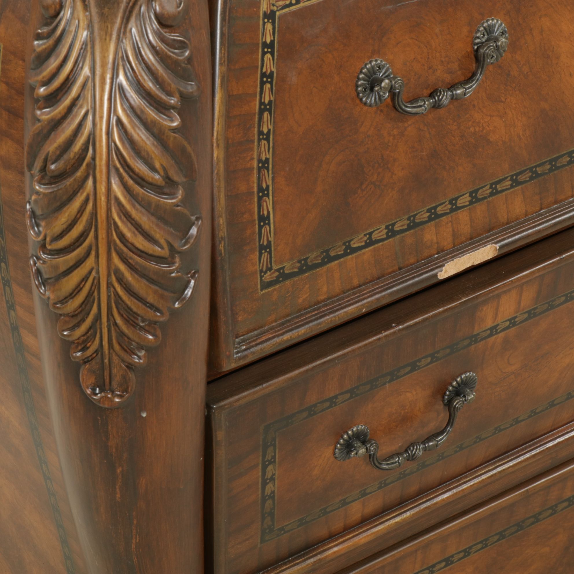 Dutch Baroque Style Bombé Fall-Front Desk, Late 20th to 21st Century