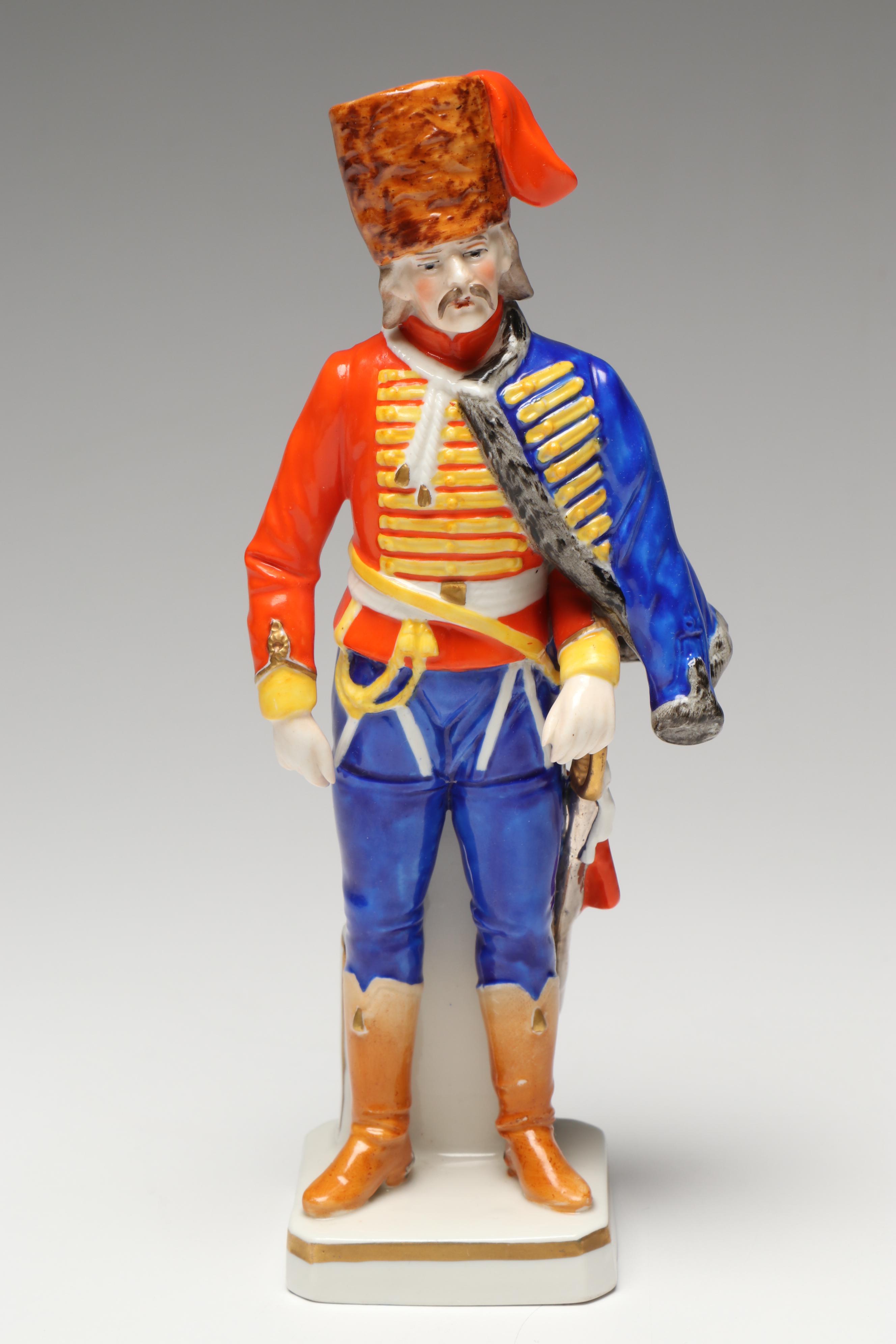 Carl Thieme, Sitzendorf and Other Military Dressed Porcelain Figures