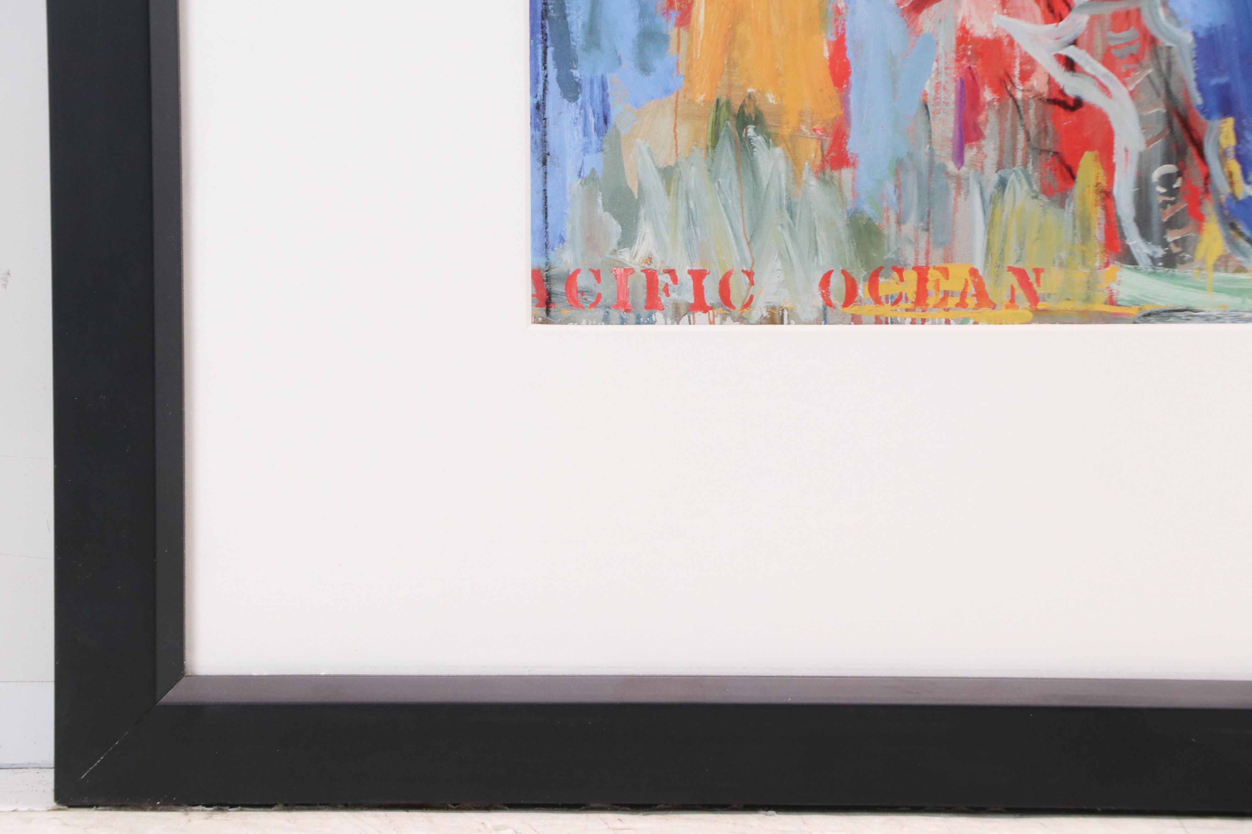 Offset Lithograph After Jasper Johns "Map"