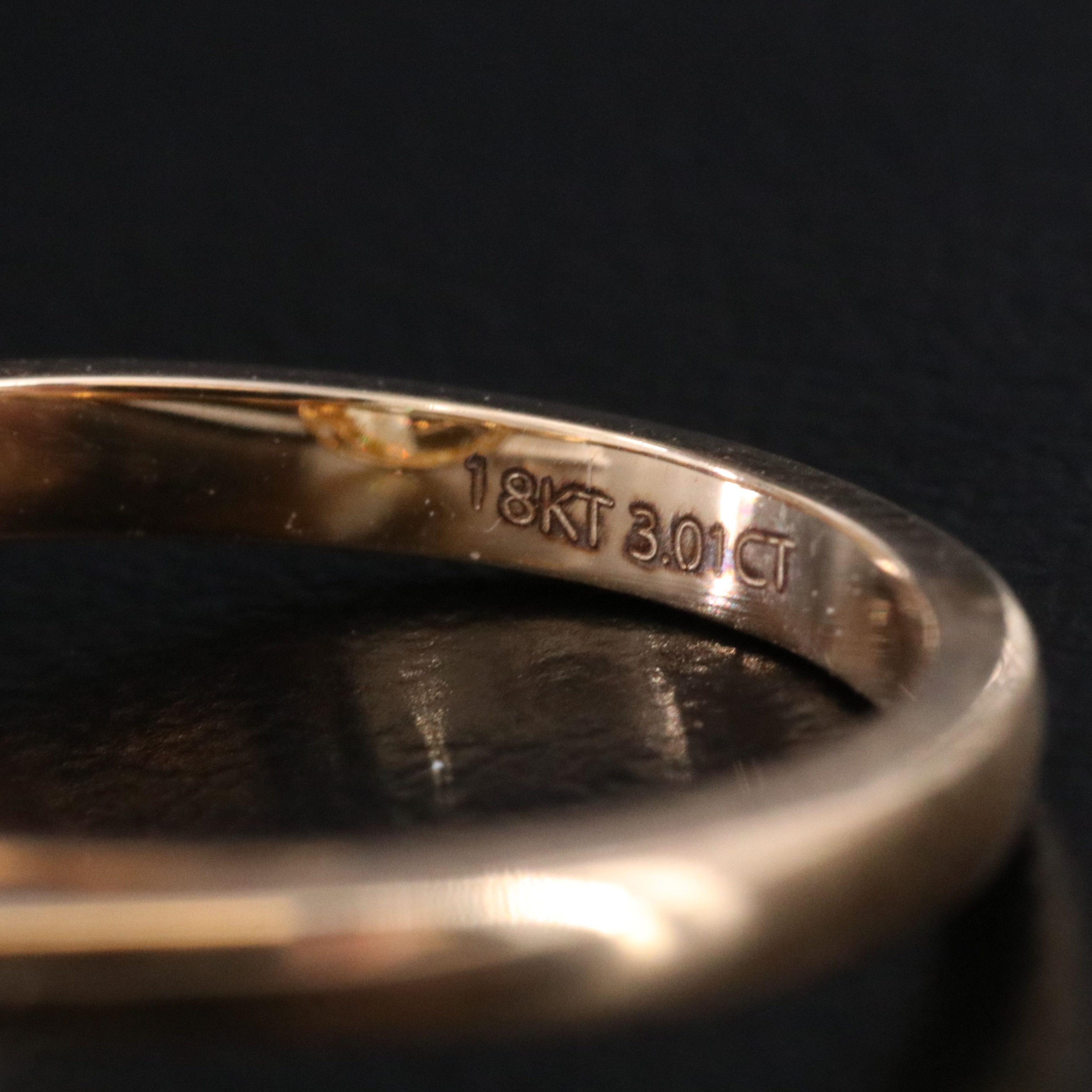 18K 3.01 CT Lab Grown Fancy Intense Yellow Diamond Solitaire Ring w/ IGI Report