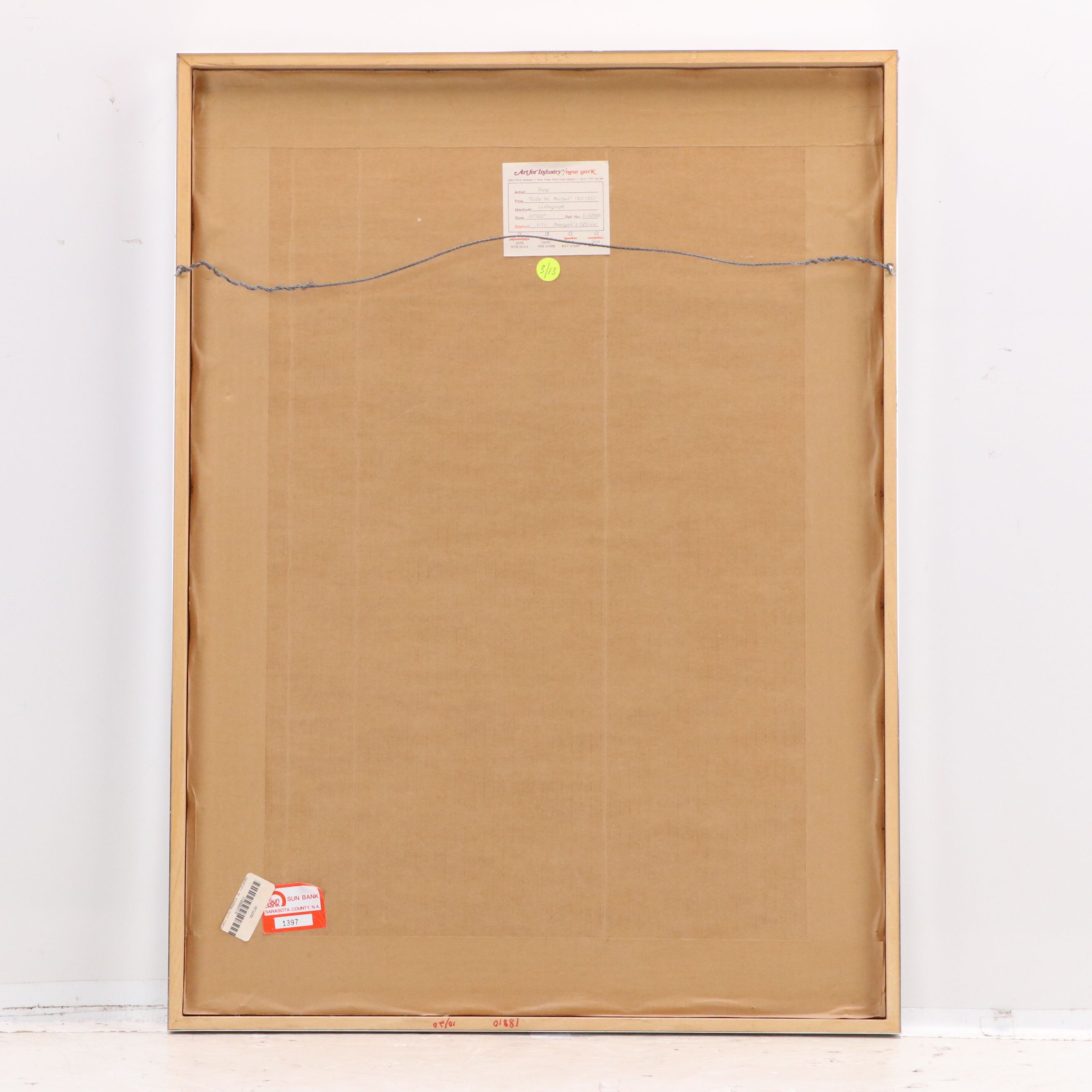 Peregrine King Color Lithograph "Café St. Michel"