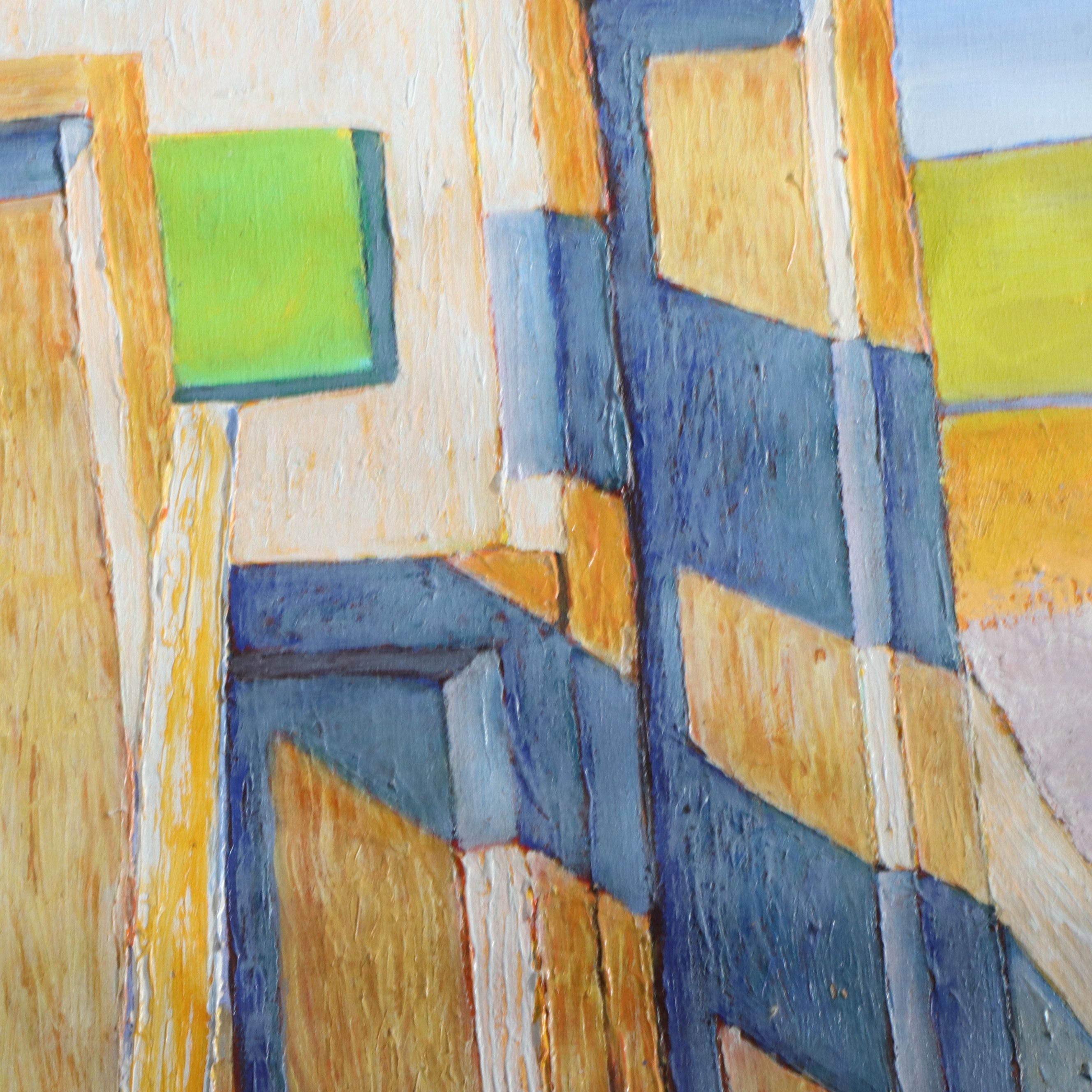 Howard Storm Monumental Acrylic Painting of Wood Structure, Late 20th Century