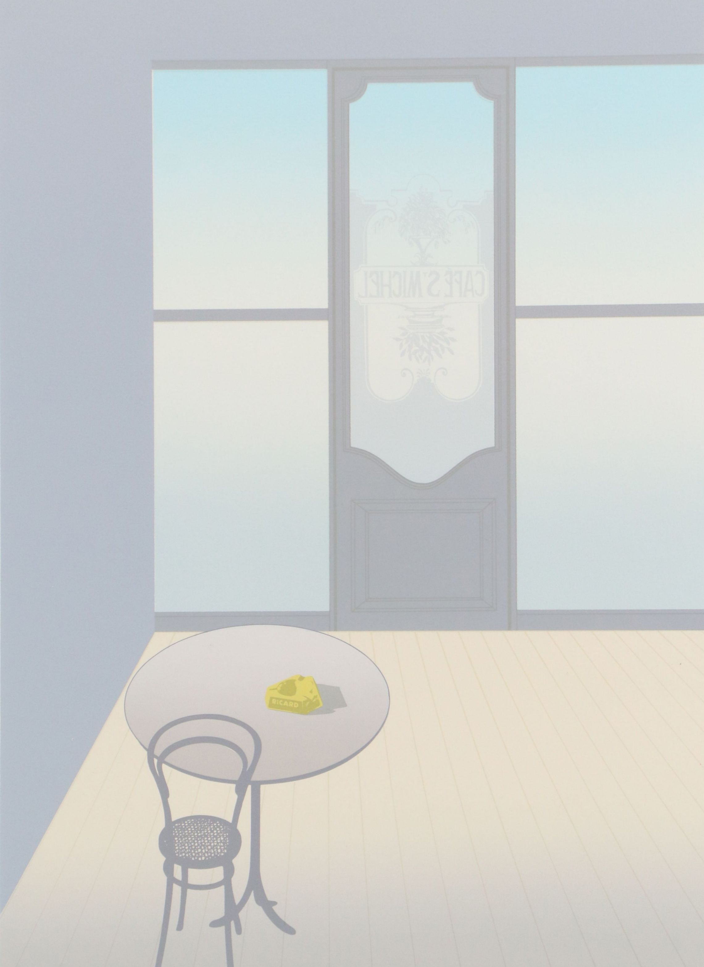 Peregrine King Color Lithograph "Café St. Michel"