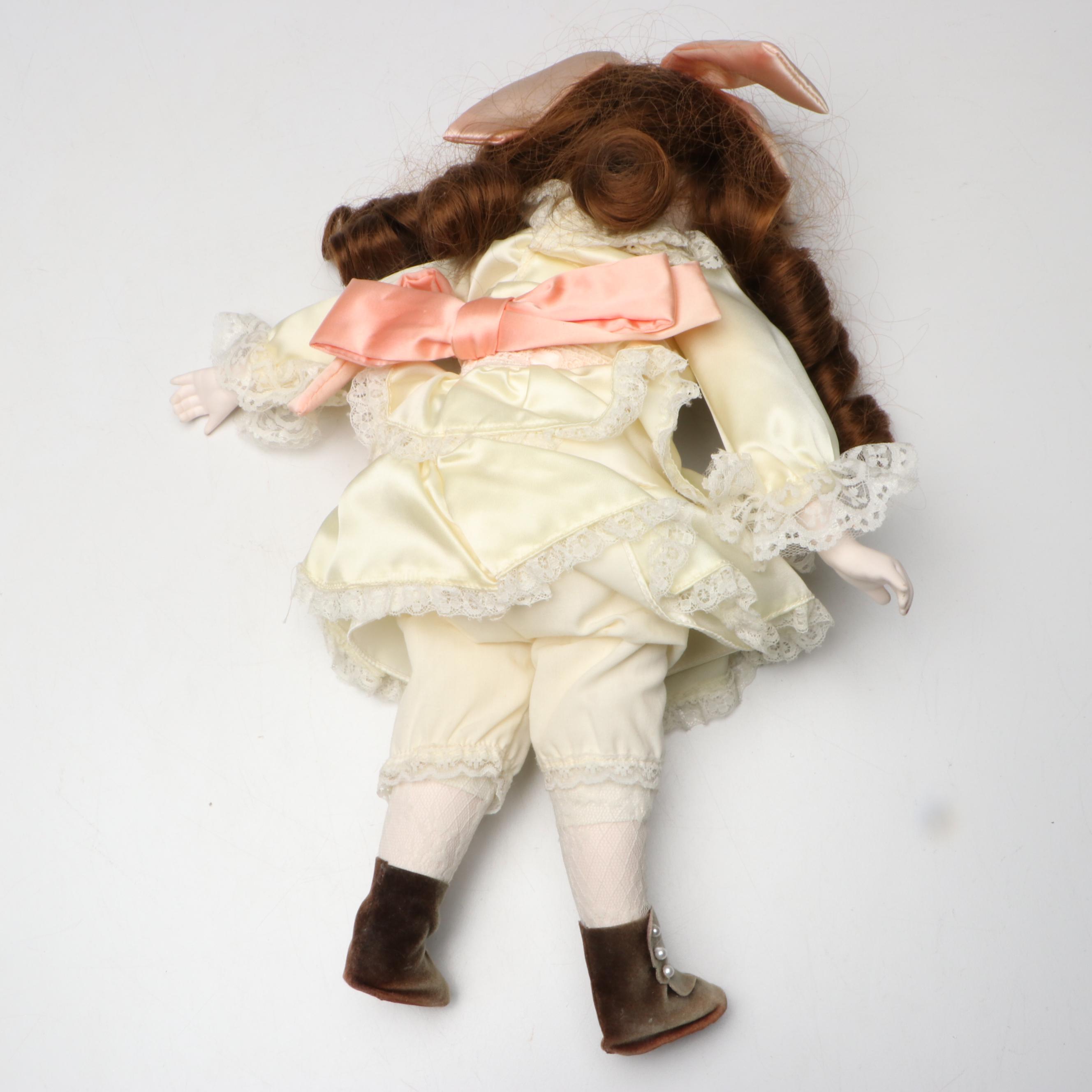 Ganz "Q-Tee" Porcelain Clown with Other Porcelain and Composition Dolls