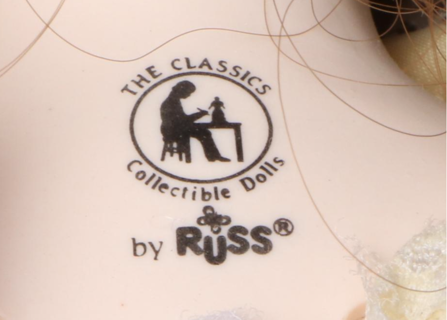 Ganz "Q-Tee" Porcelain Clown with Other Porcelain and Composition Dolls