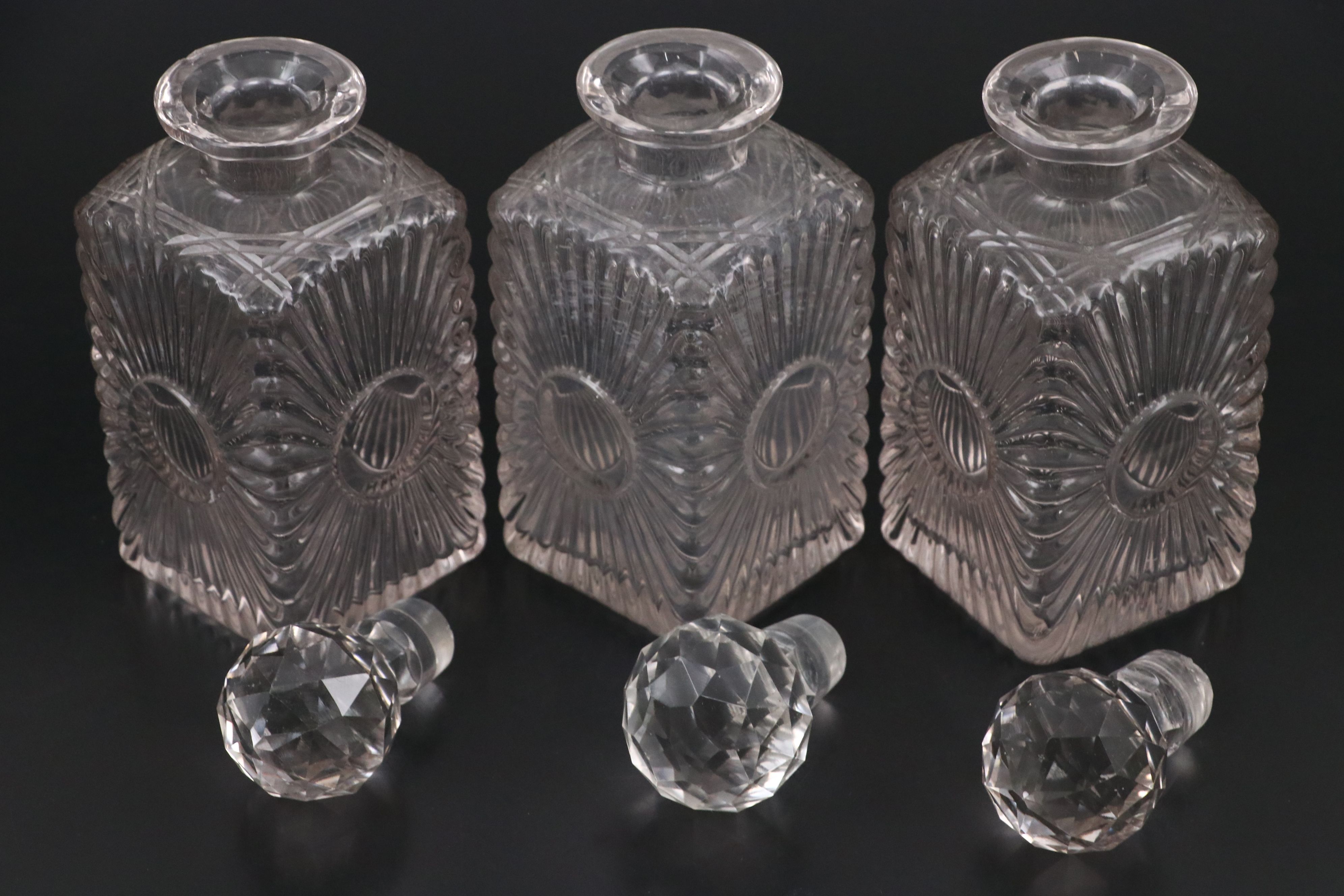 John Grinsell & Sons Silver Plate Tantalus with Crystal Decanters