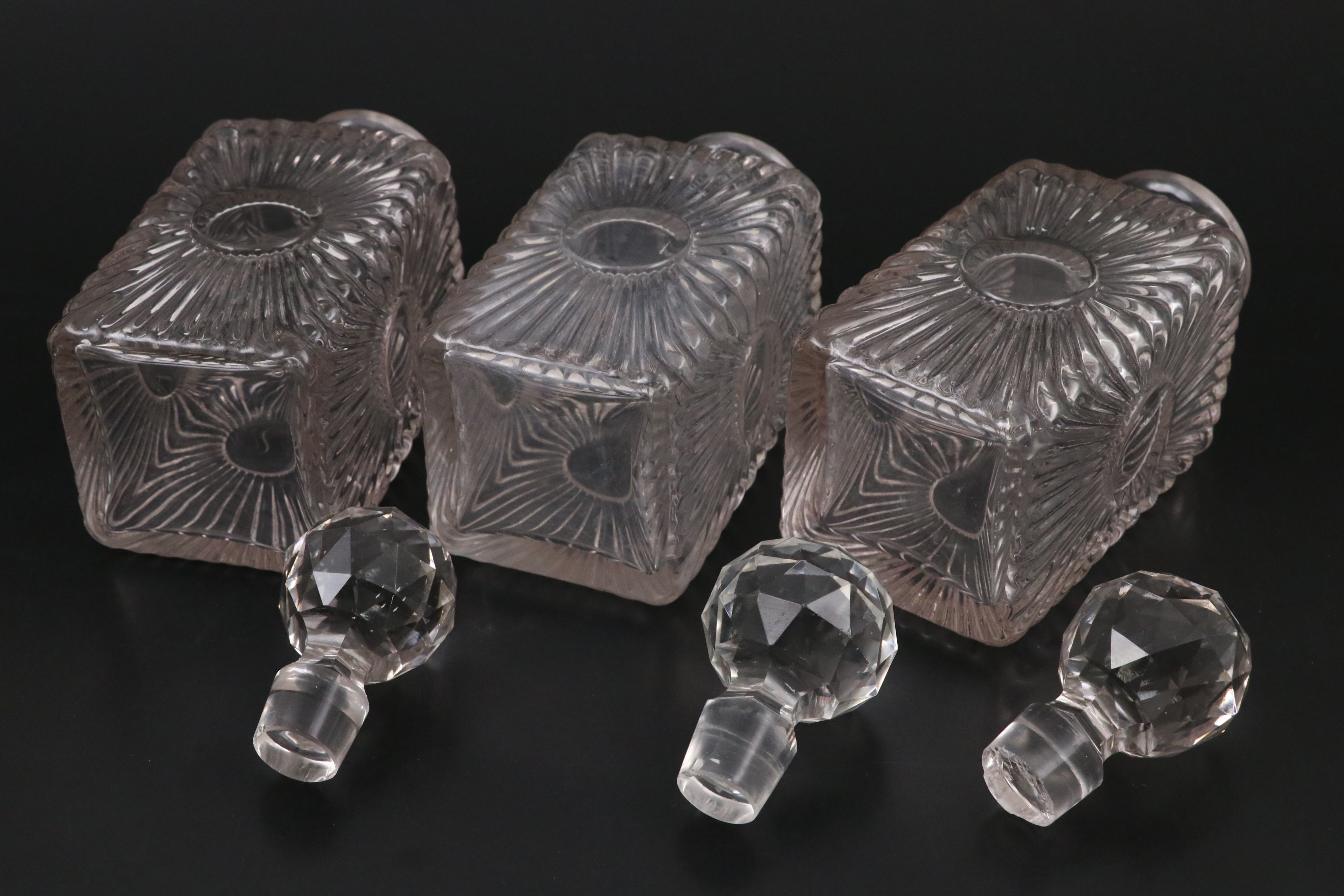 John Grinsell & Sons Silver Plate Tantalus with Crystal Decanters