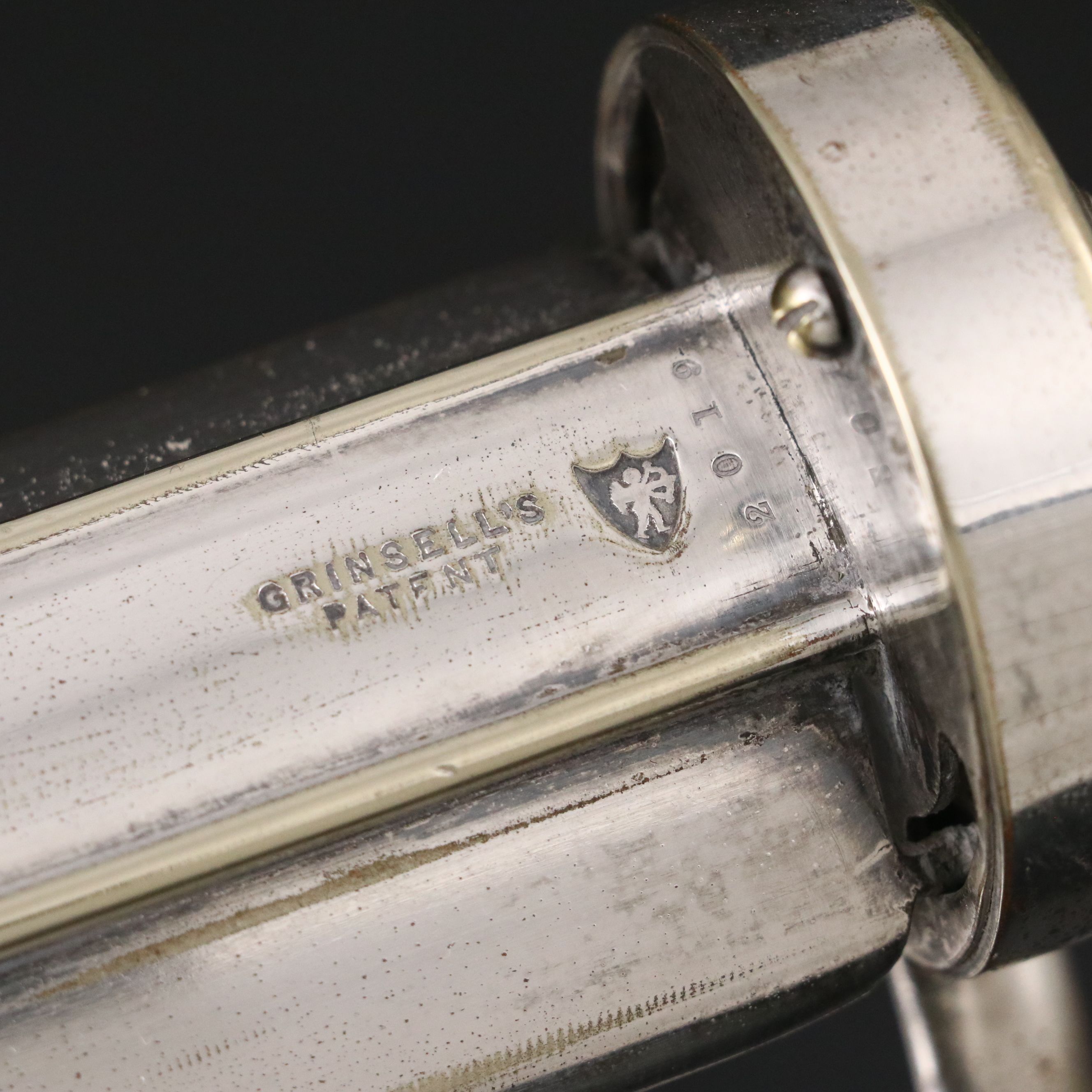 John Grinsell & Sons Silver Plate Tantalus with Crystal Decanters