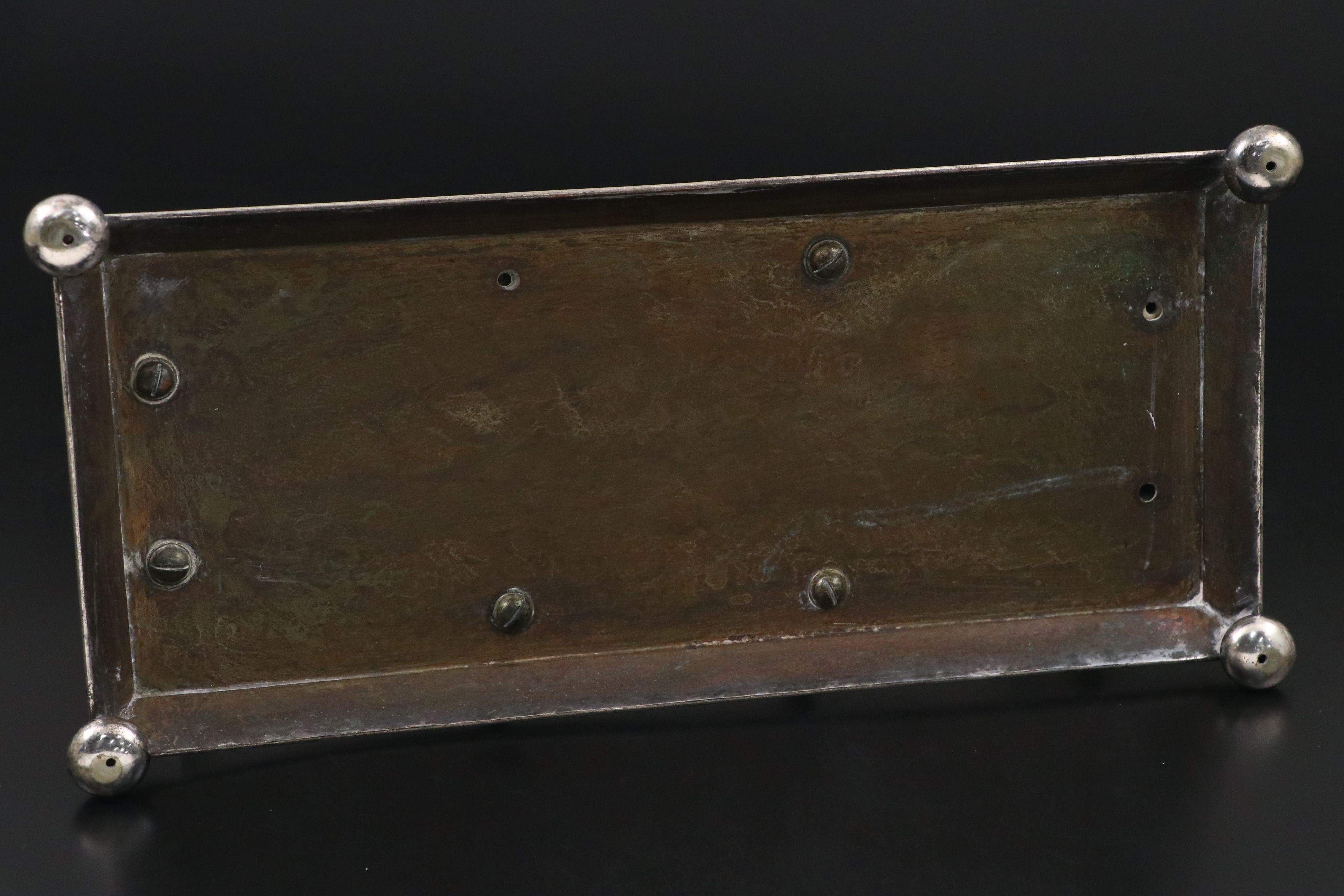 John Grinsell & Sons Silver Plate Tantalus with Crystal Decanters