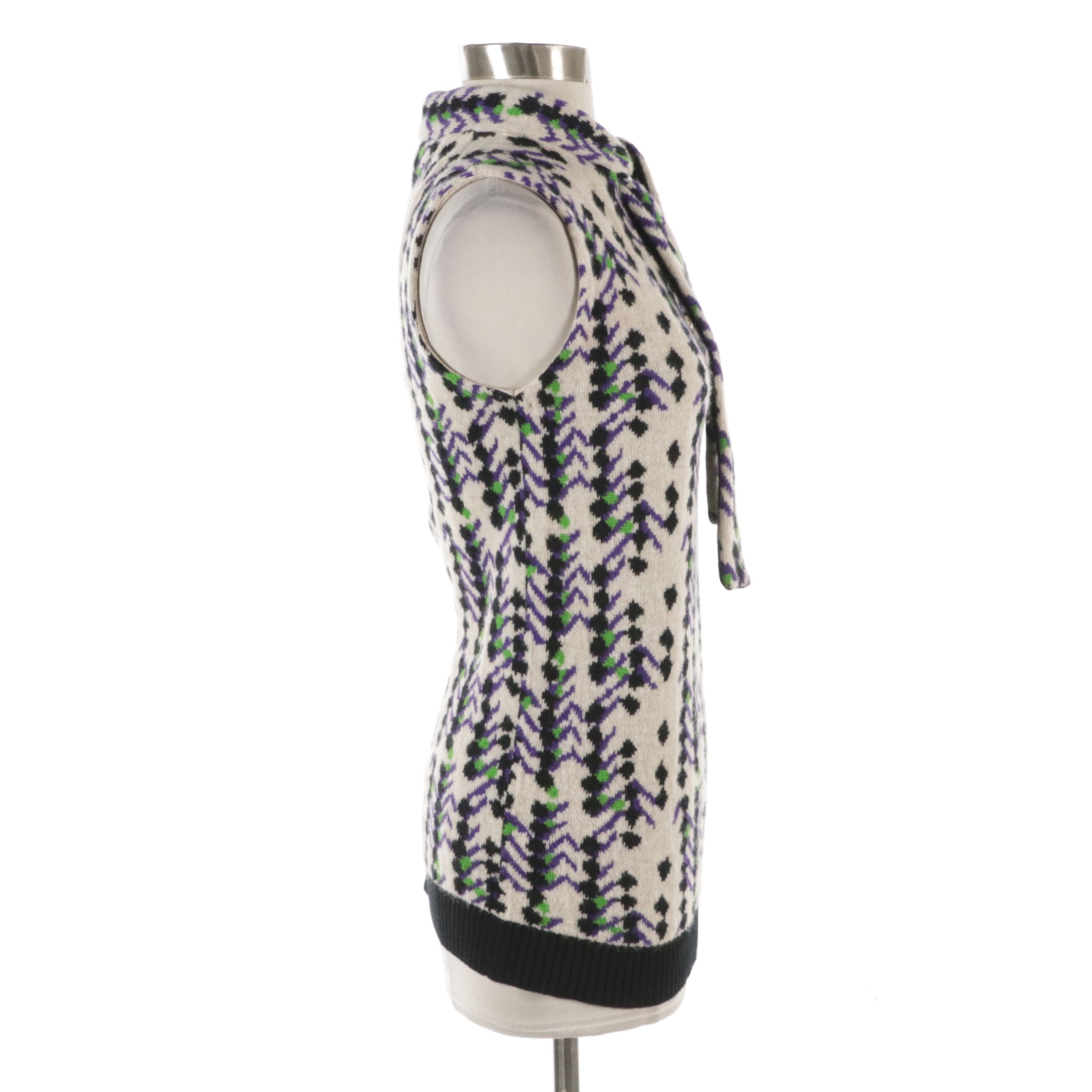 Prada Knit Sleeveless Sweater with Tie Sash