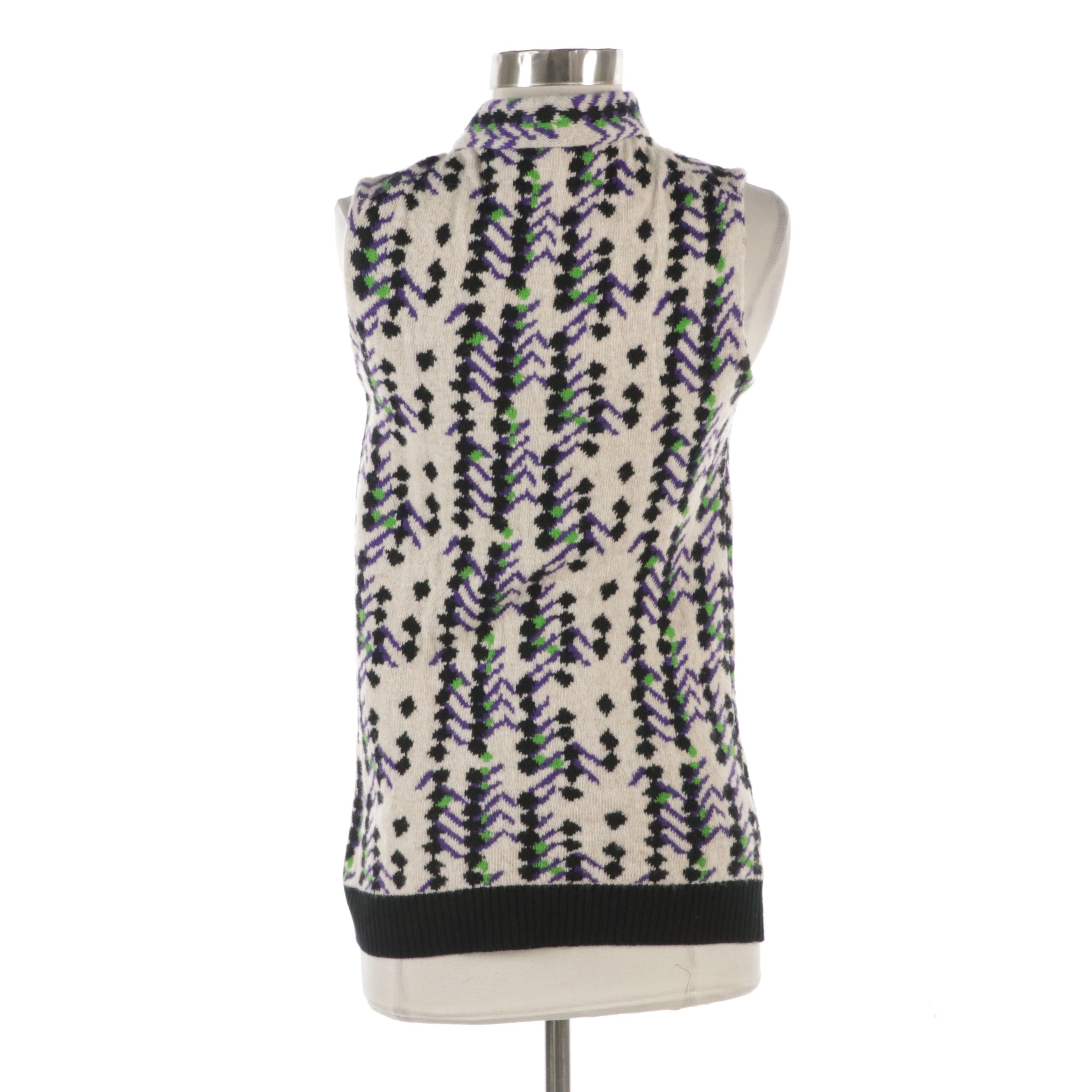 Prada Knit Sleeveless Sweater with Tie Sash