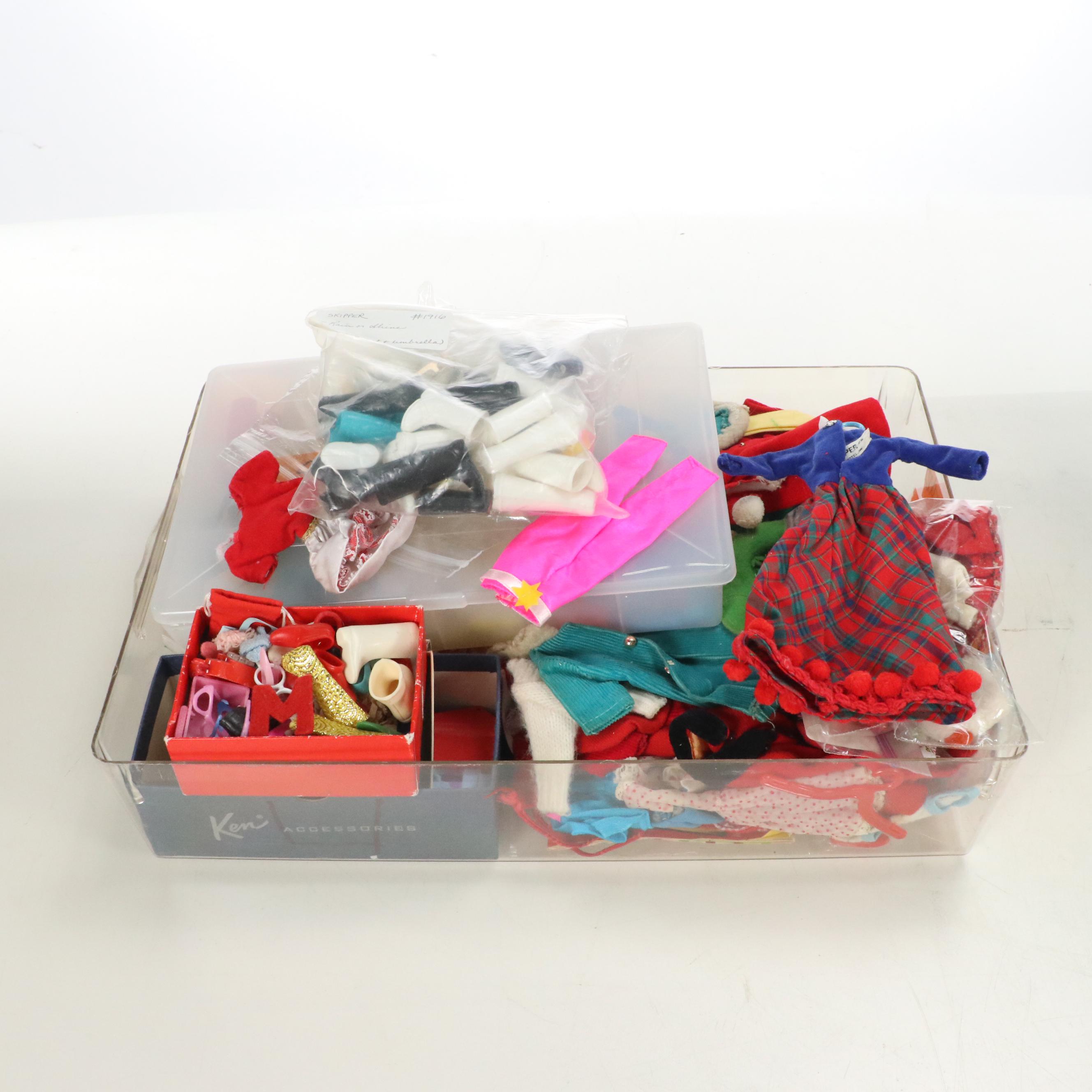 Mattel Barbie, Skipper and More Doll Clothing with Dolls and Playsets, 1960s