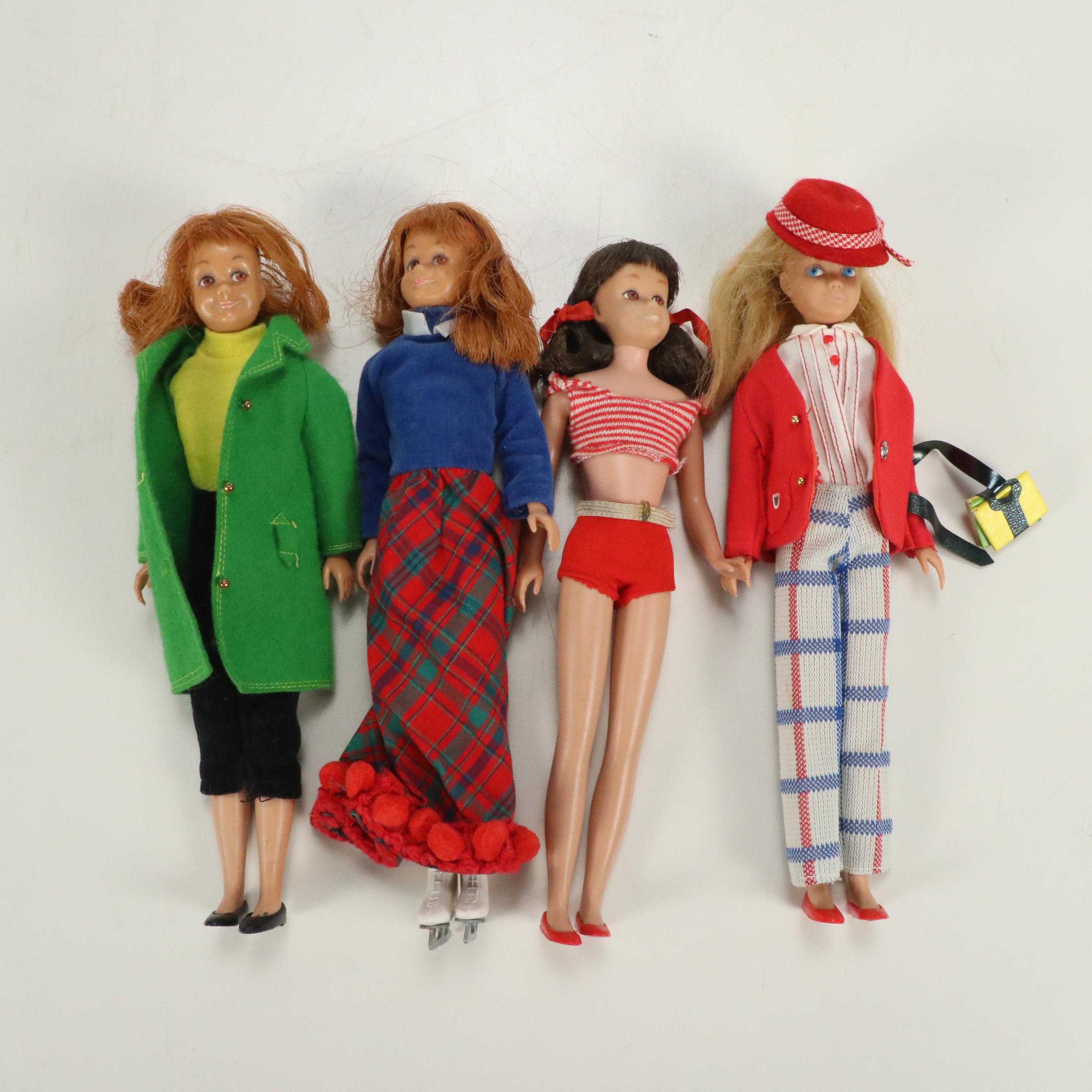 Mattel Barbie, Skipper and More Doll Clothing with Dolls and Playsets, 1960s