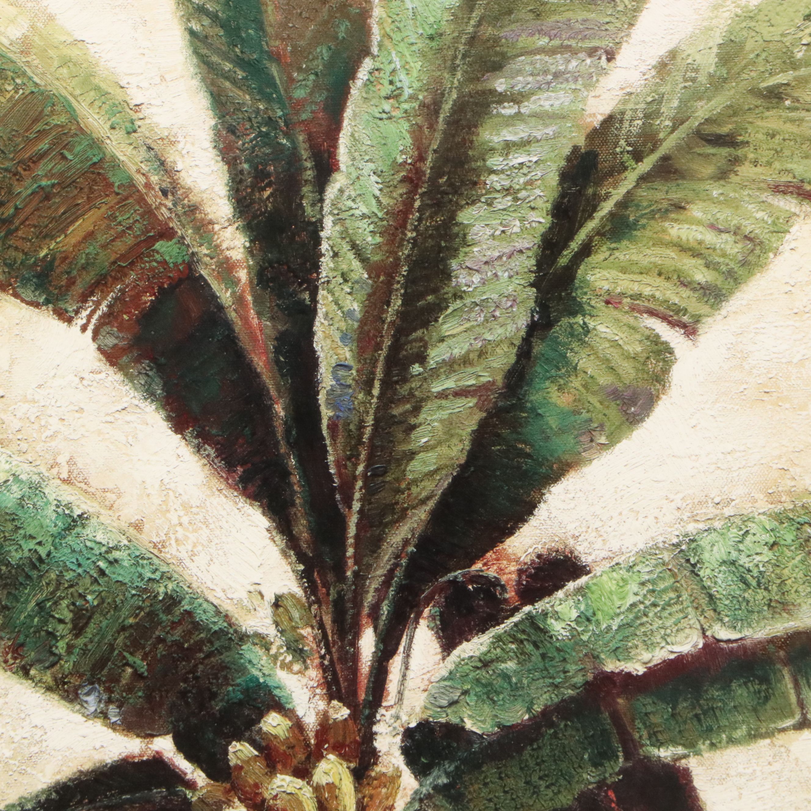 Eduardo Moreau Offset Lithographs "Exotic Palms I and II," Late 20th Century