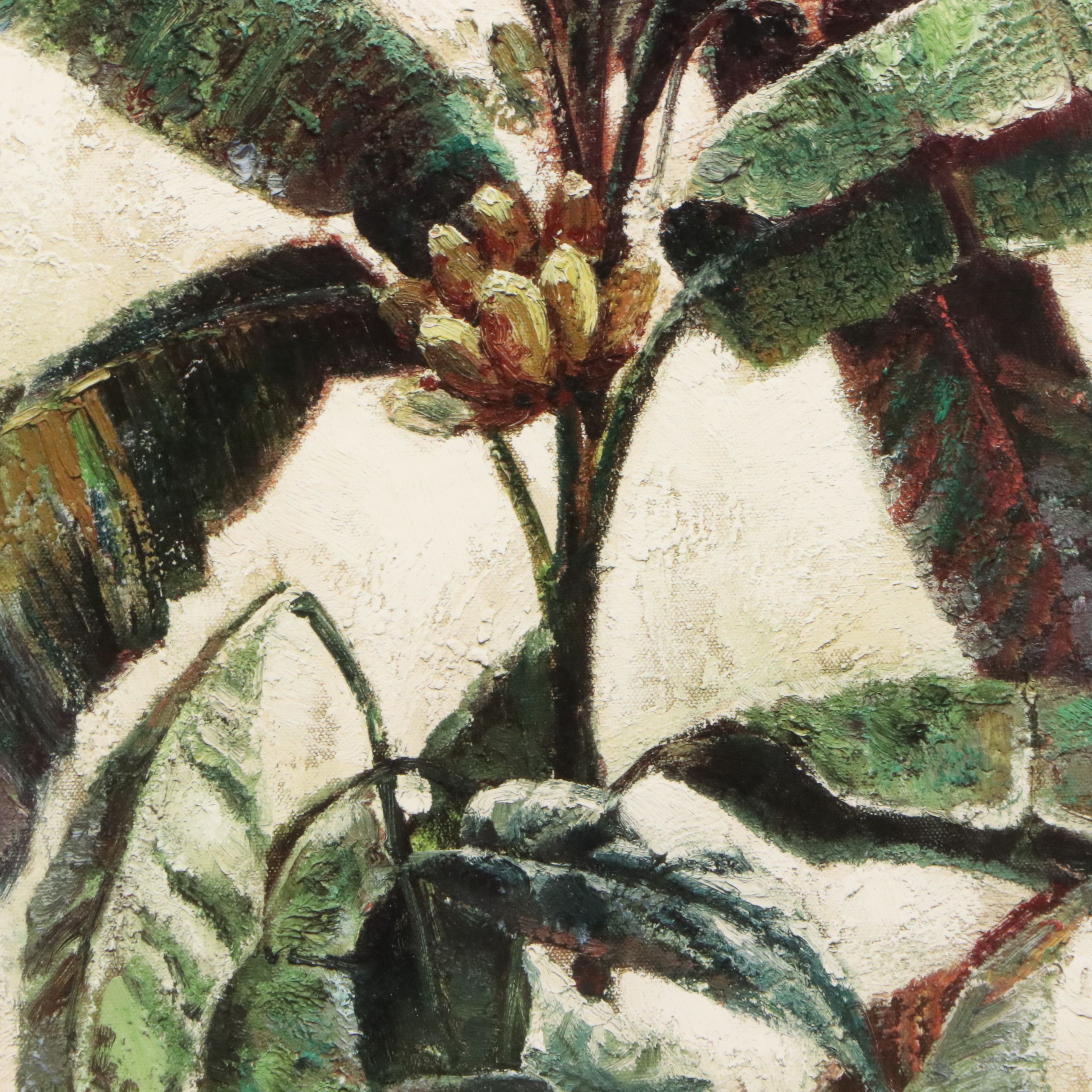 Eduardo Moreau Offset Lithographs "Exotic Palms I and II," Late 20th Century