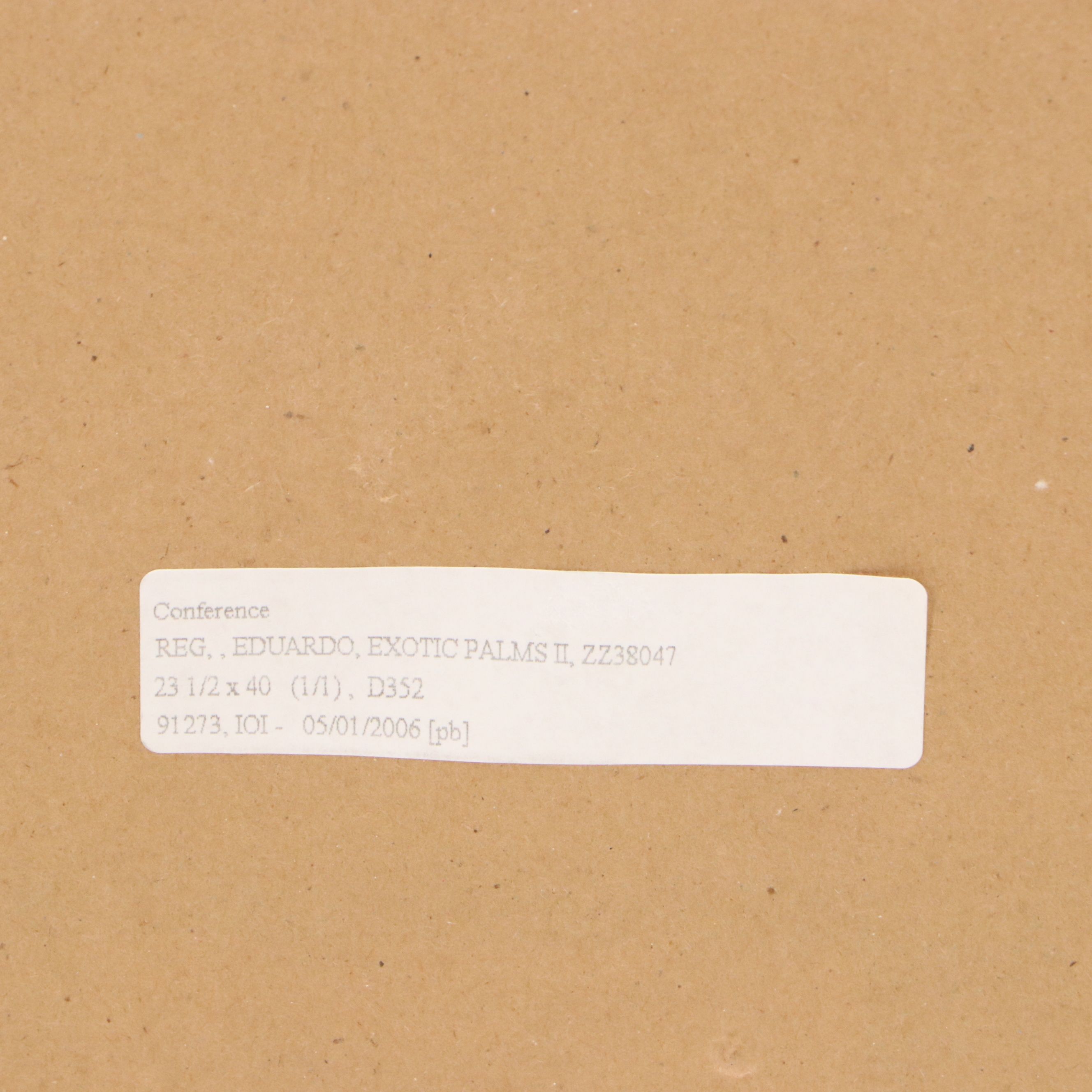 Eduardo Moreau Offset Lithographs "Exotic Palms I and II," Late 20th Century