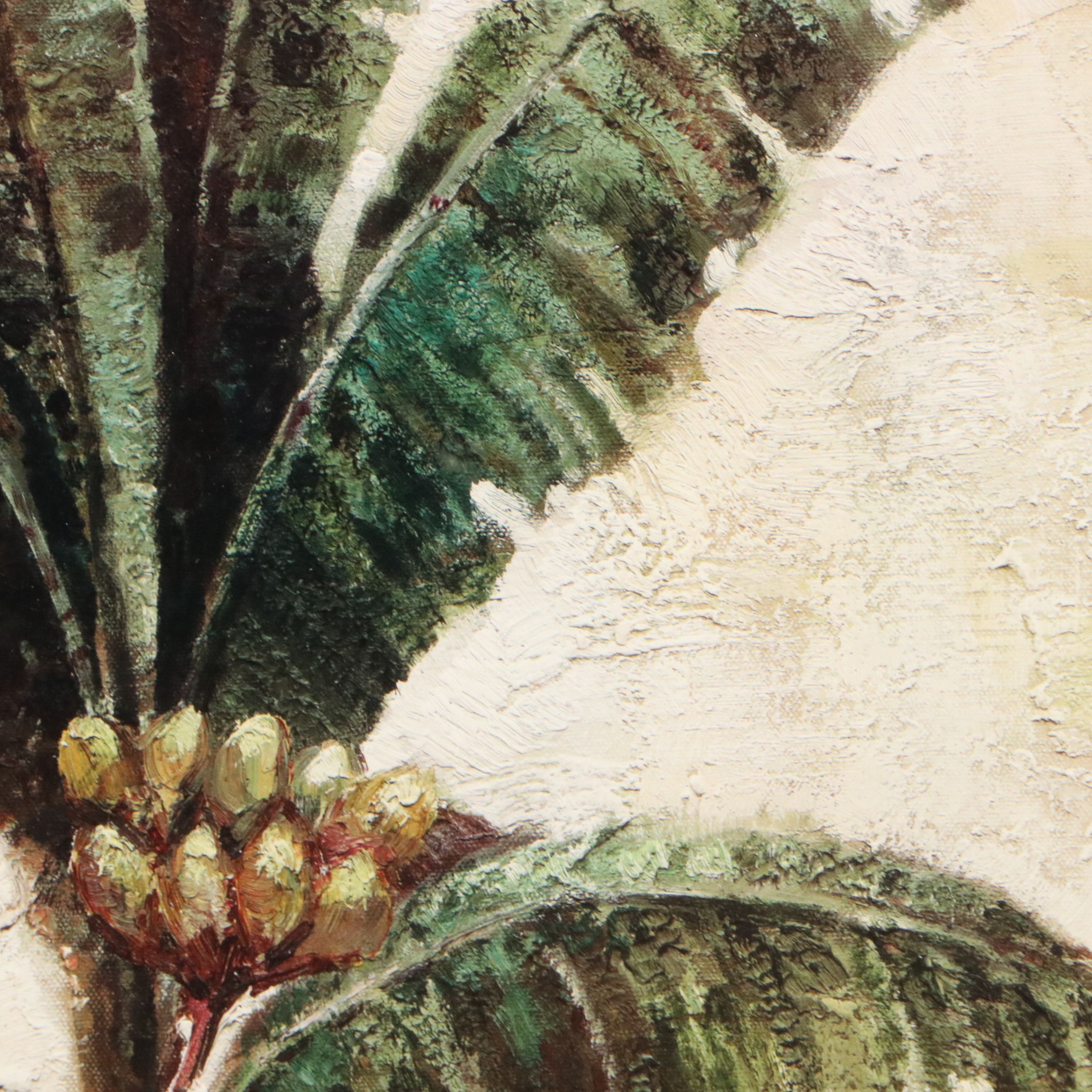 Eduardo Moreau Offset Lithographs "Exotic Palms I and II," Late 20th Century