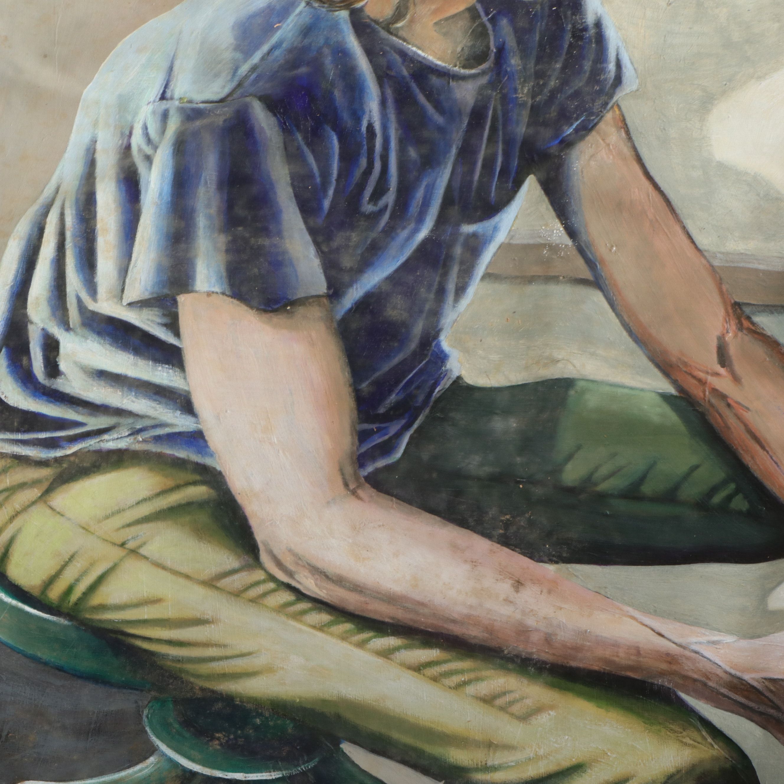 Howard Storm Monumental Acrylic Painting on Canvas of Male Figure