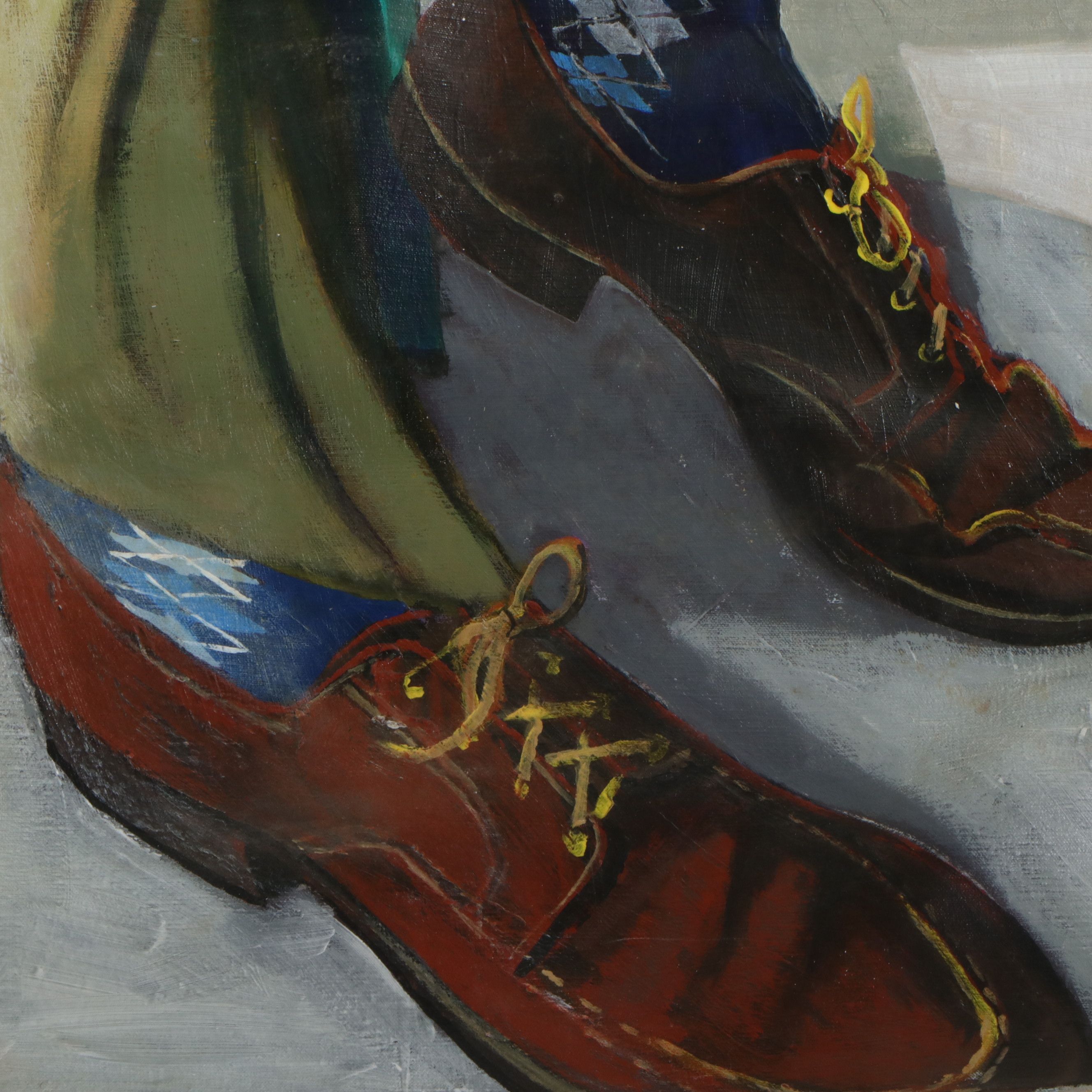 Howard Storm Monumental Acrylic Painting on Canvas of Male Figure