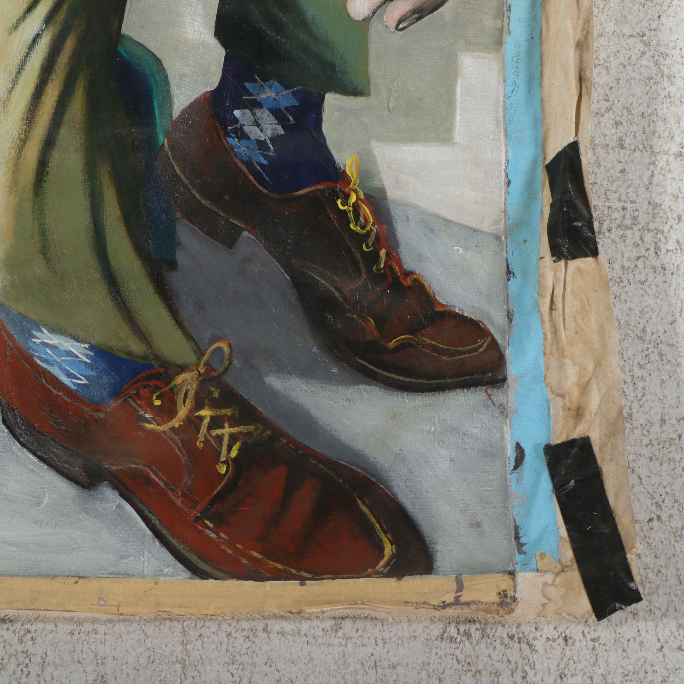 Howard Storm Monumental Acrylic Painting on Canvas of Male Figure