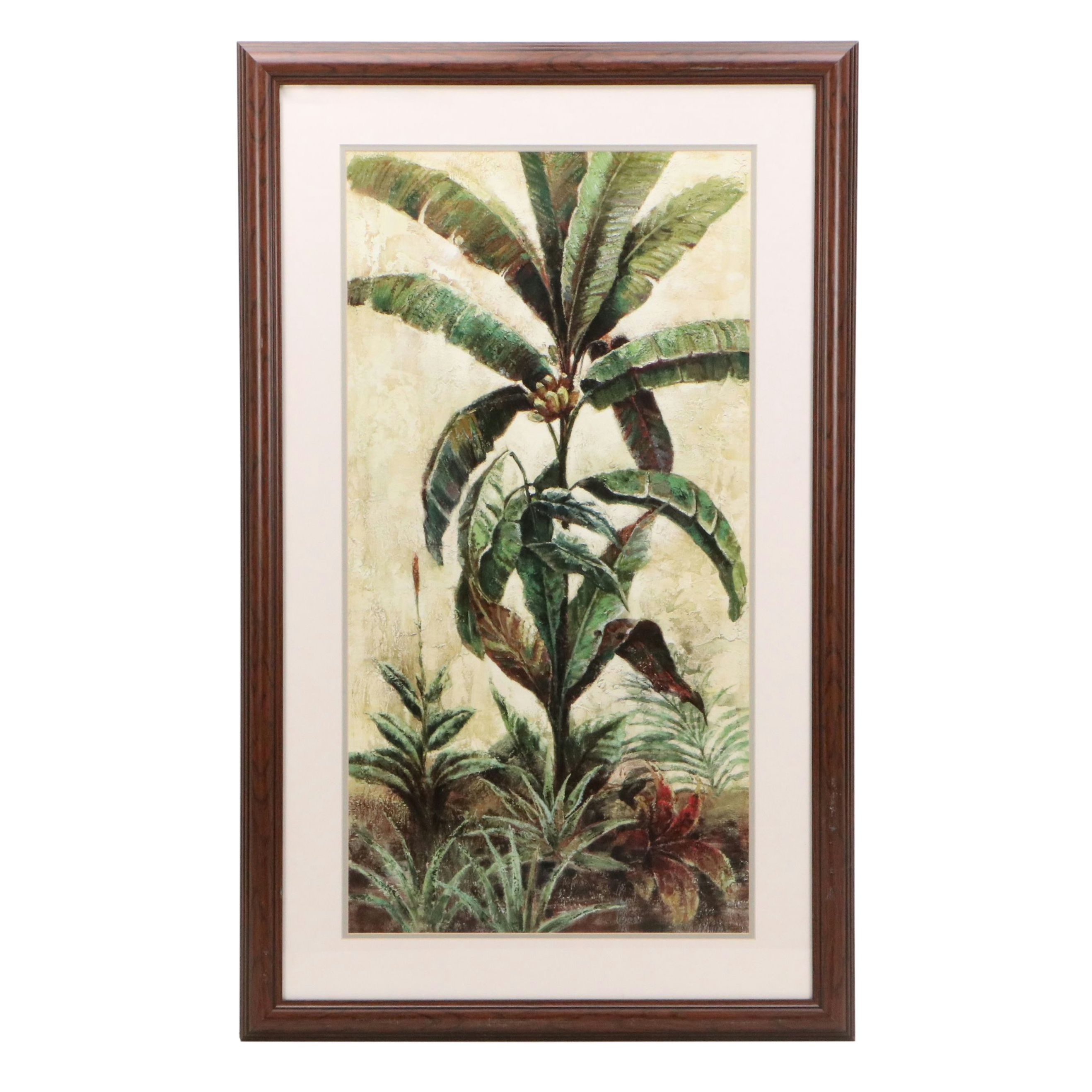 Eduardo Moreau Offset Lithographs "Exotic Palms I and II," Late 20th Century