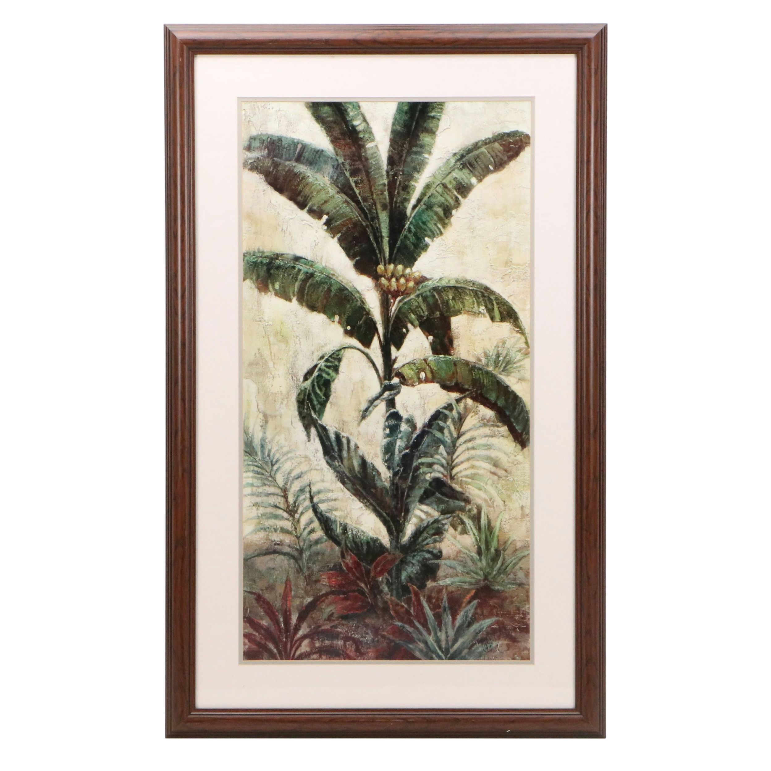 Eduardo Moreau Offset Lithographs "Exotic Palms I and II," Late 20th Century