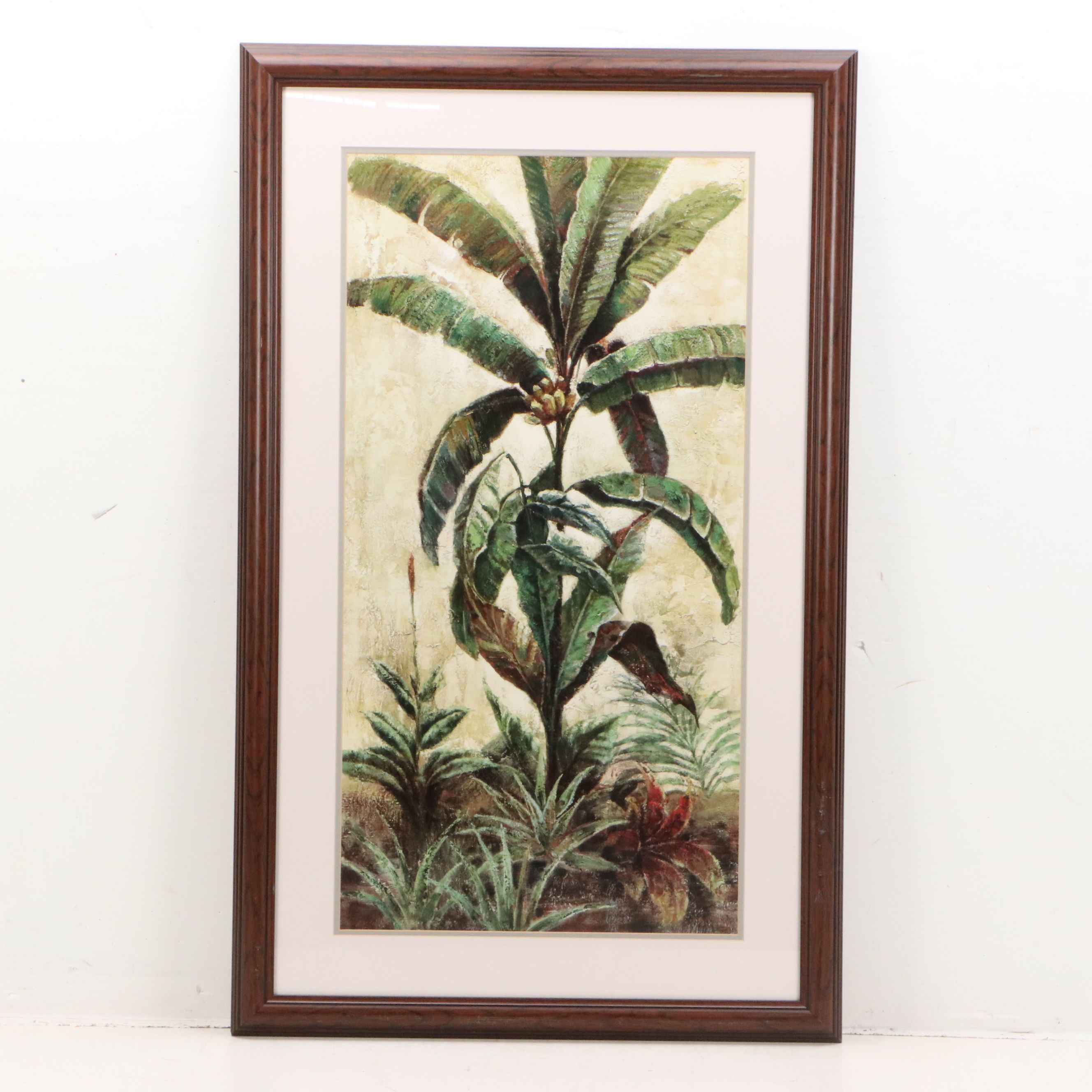 Eduardo Moreau Offset Lithographs "Exotic Palms I and II," Late 20th Century