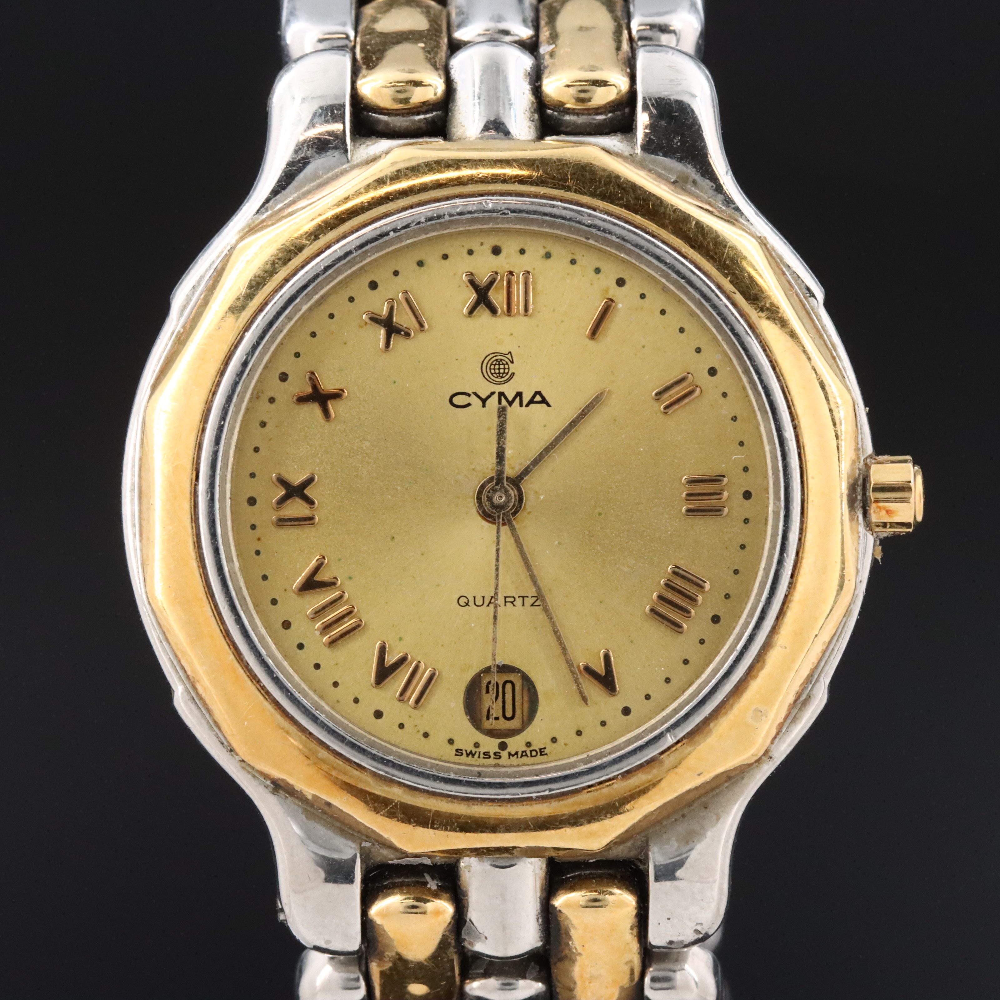 Cyma 18K & Steel Watch