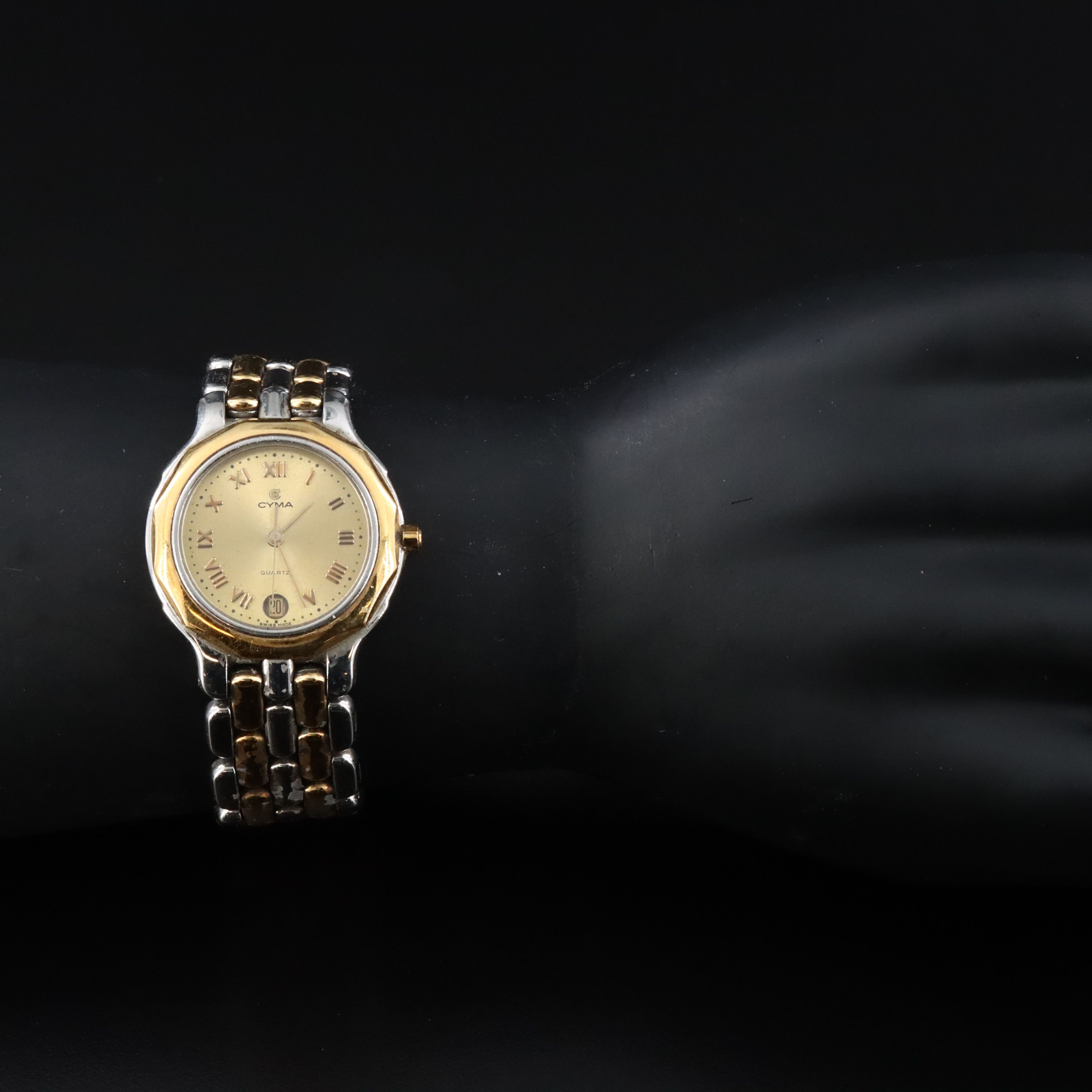 Cyma 18K & Steel Watch