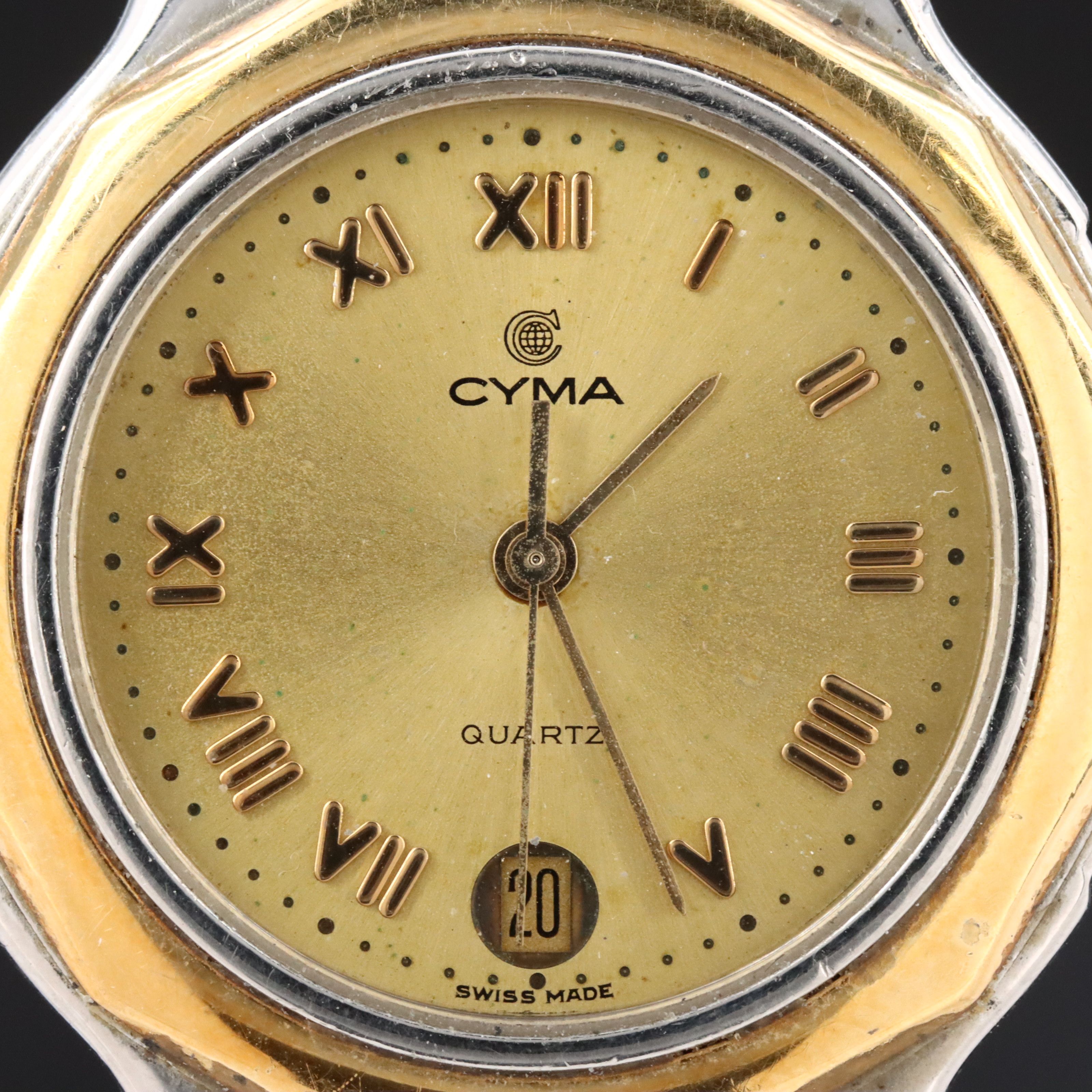 Cyma 18K & Steel Watch