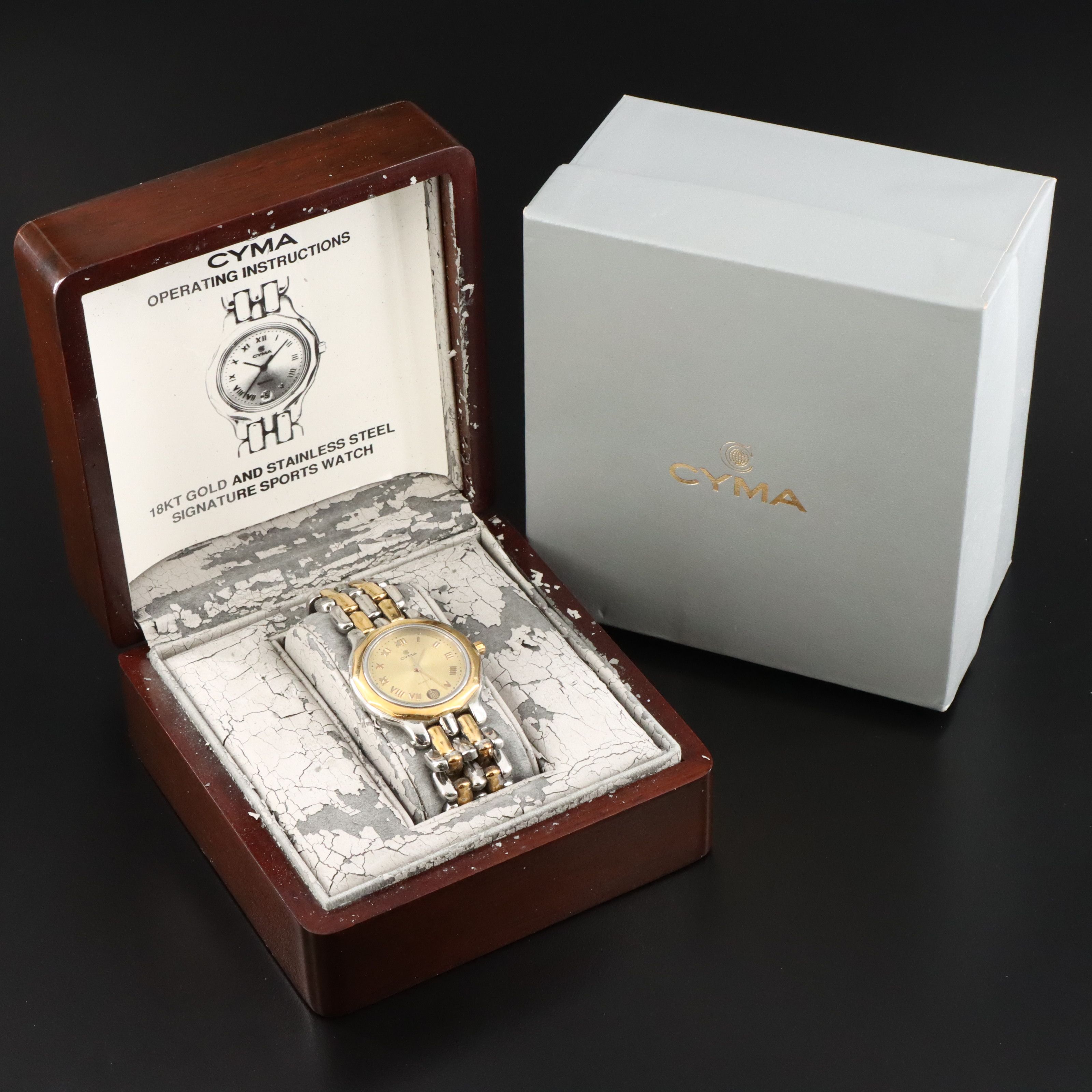 Cyma 18K & Steel Watch