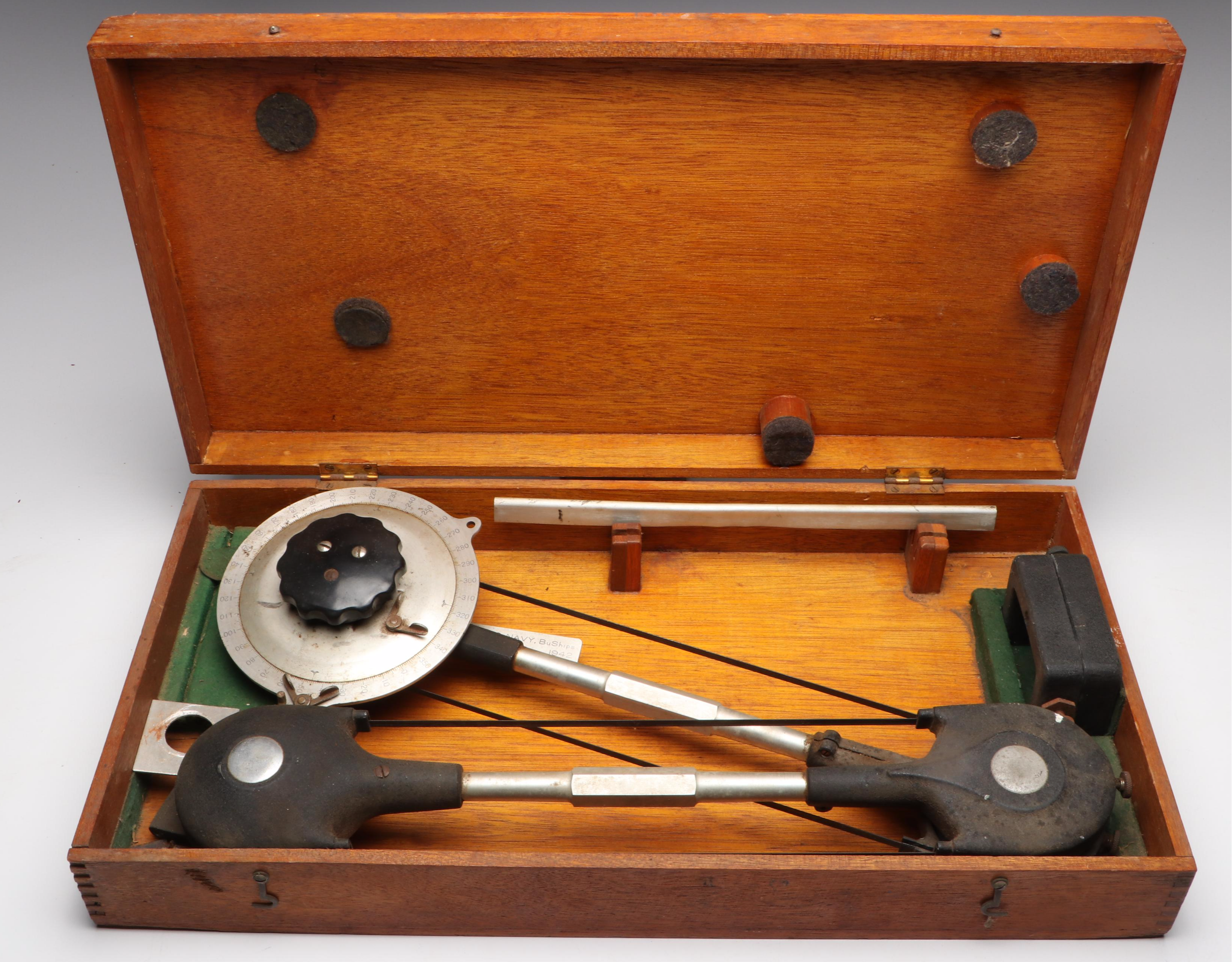 Bruning-Wallace US Navy Drafting Machine with Leroy Lettering Set and More