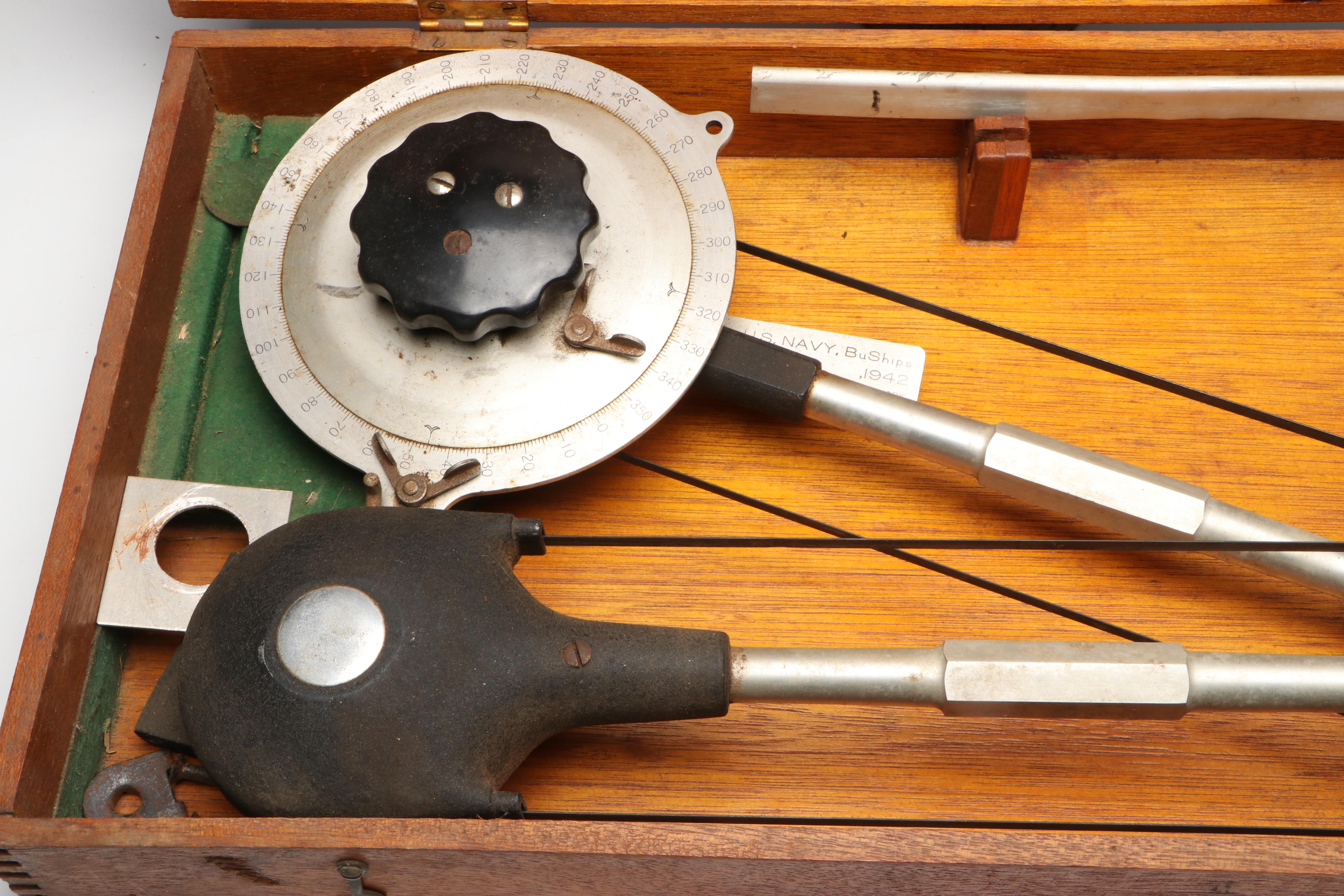 Bruning-Wallace US Navy Drafting Machine with Leroy Lettering Set and More