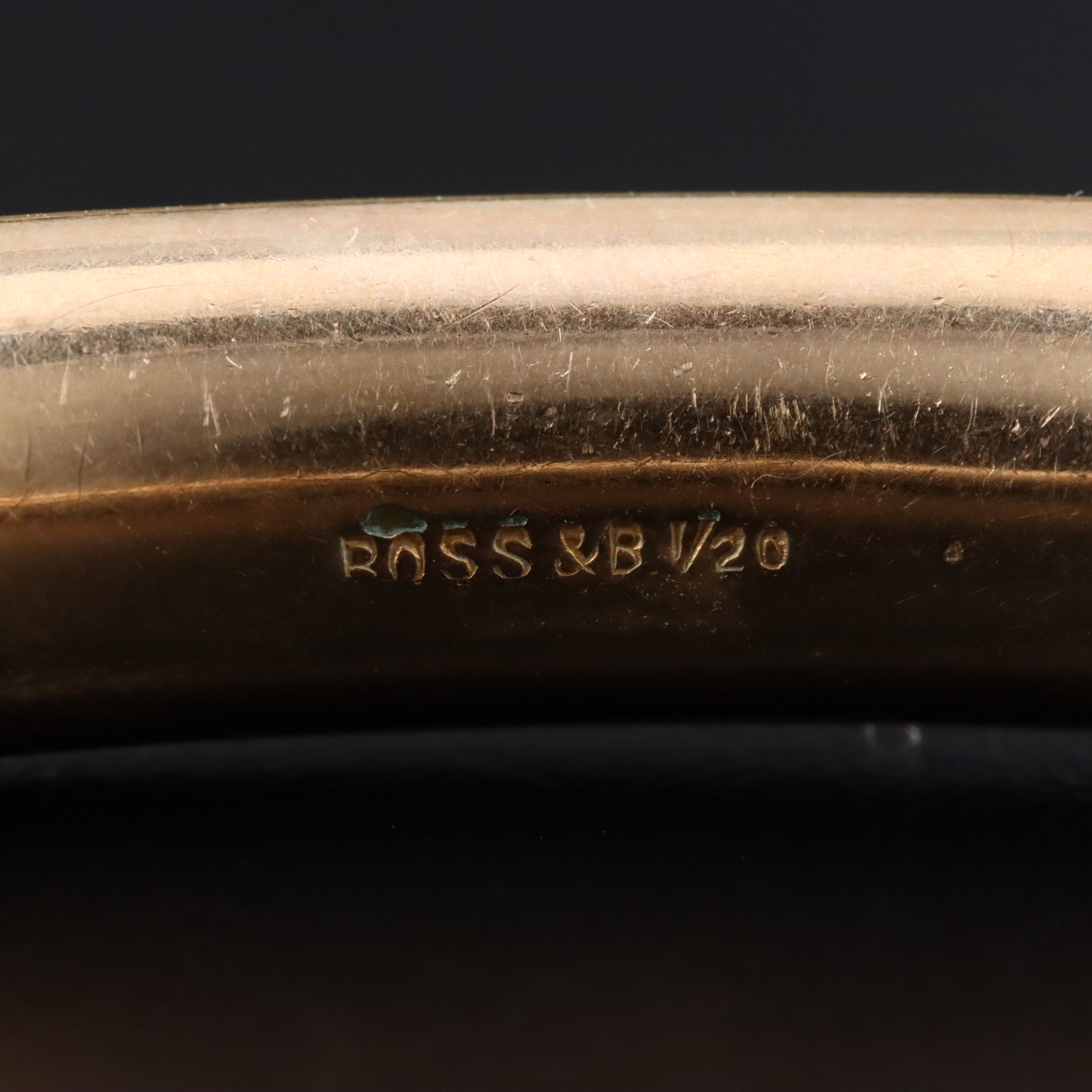 Antique Gold-Filled Floral Engraved Hinged Bracelet