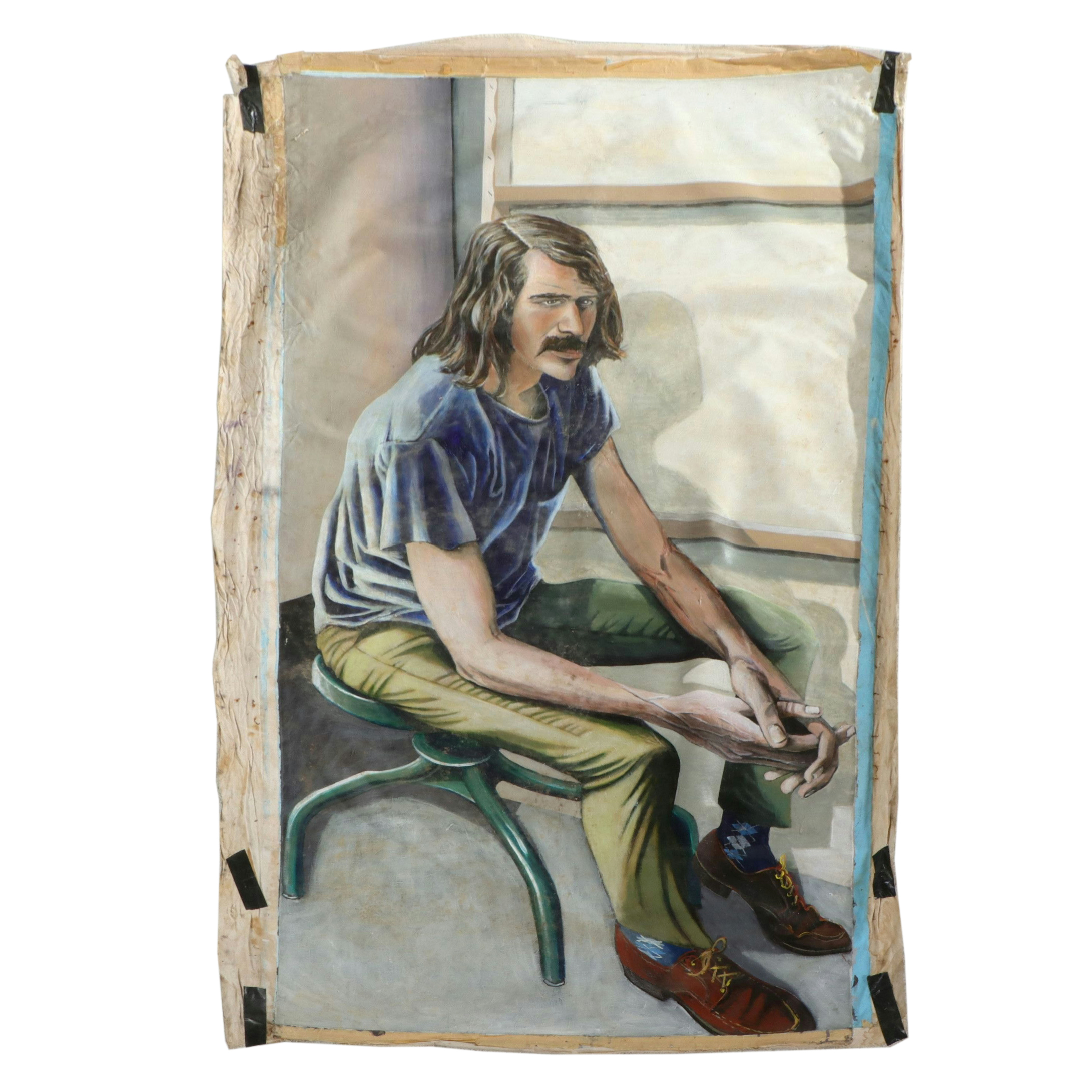 Howard Storm Monumental Acrylic Painting on Canvas of Male Figure