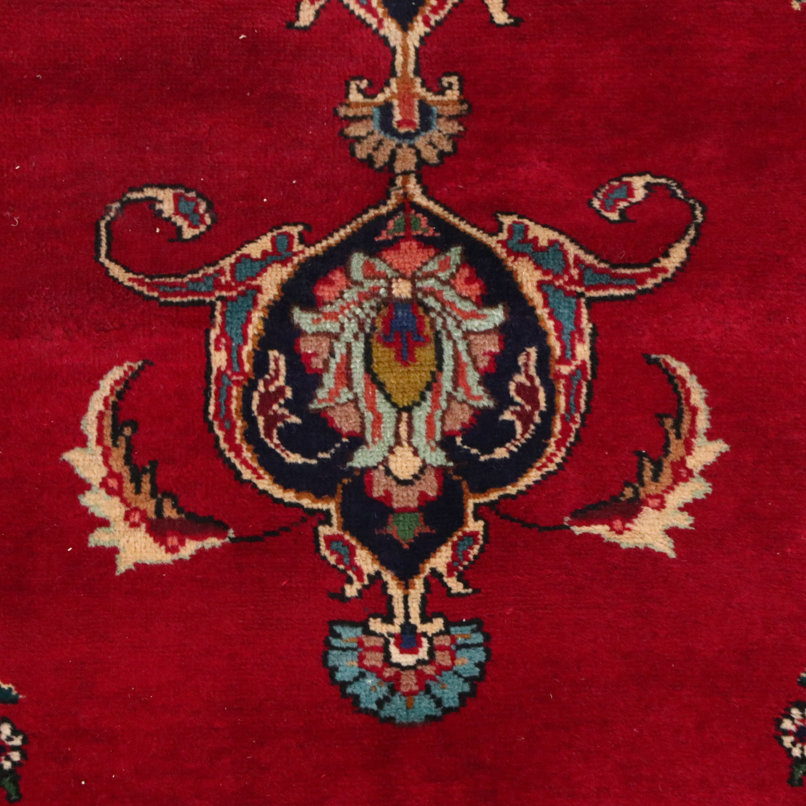 8'10 x 12'8 Hand-Knotted Persian Kashan Room-Sized Rug