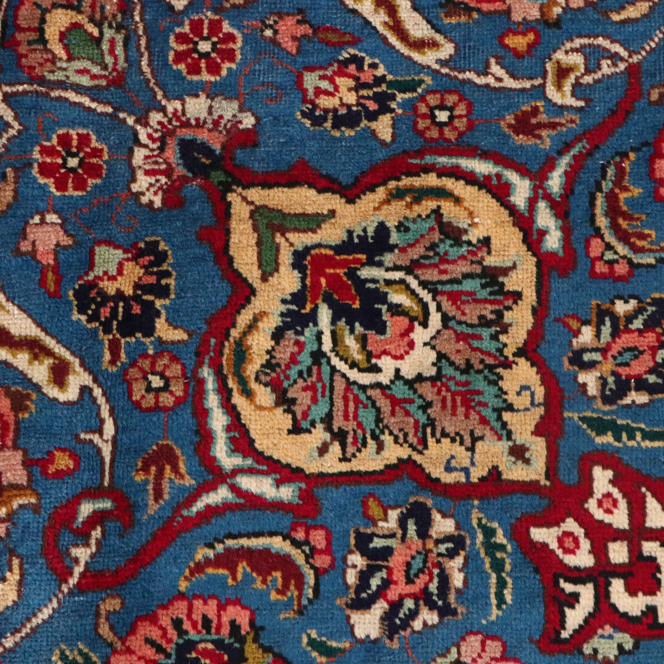 8'10 x 12'8 Hand-Knotted Persian Kashan Room-Sized Rug