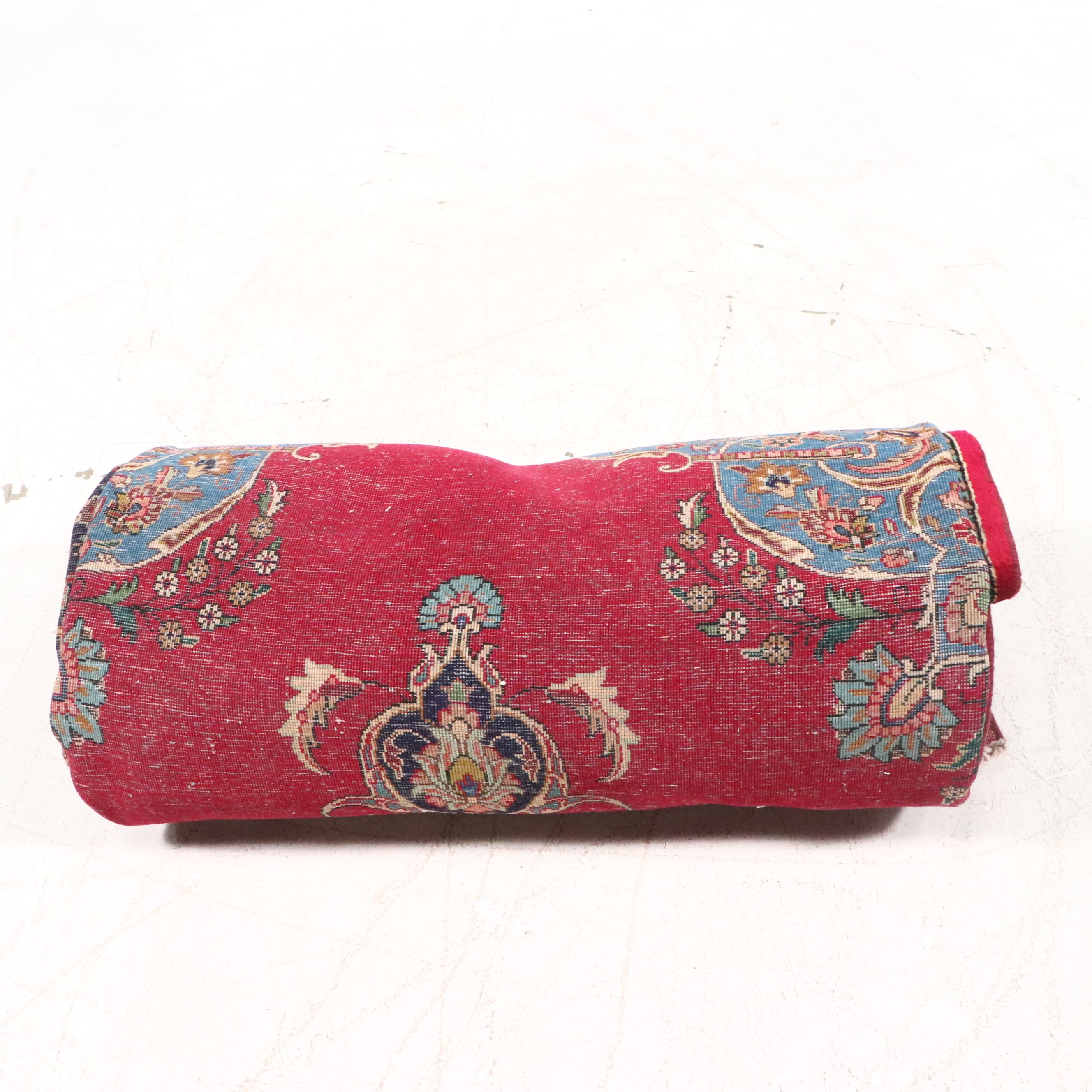 8'10 x 12'8 Hand-Knotted Persian Kashan Room-Sized Rug