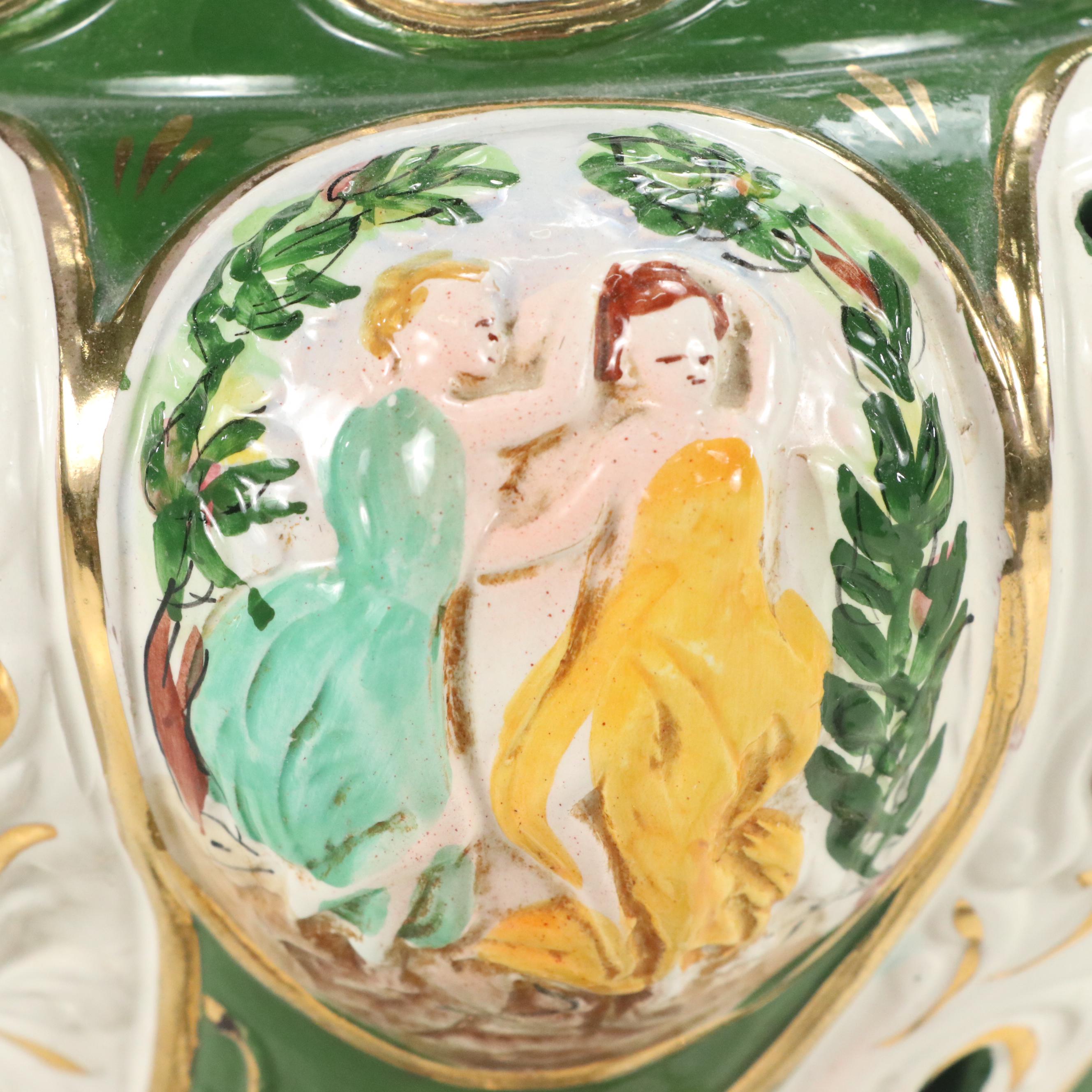 Italian Capodimonte Style Table Lamps, Mid to Late 20th Century